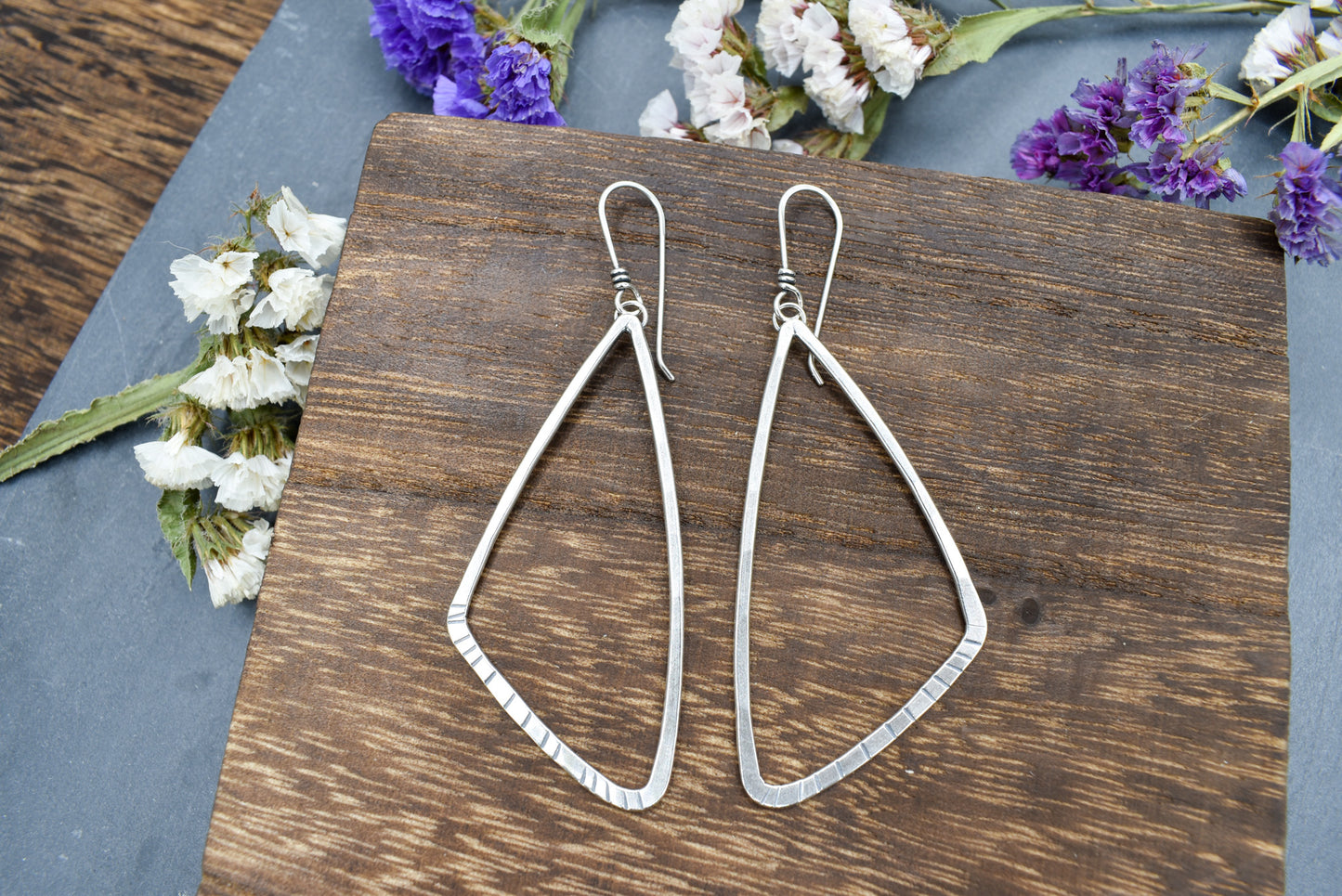 Triangle Dangle Earrings - Large or Small