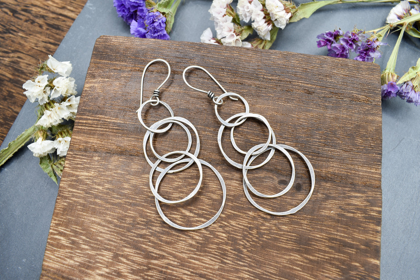 Multi Hoop Chain Earrings