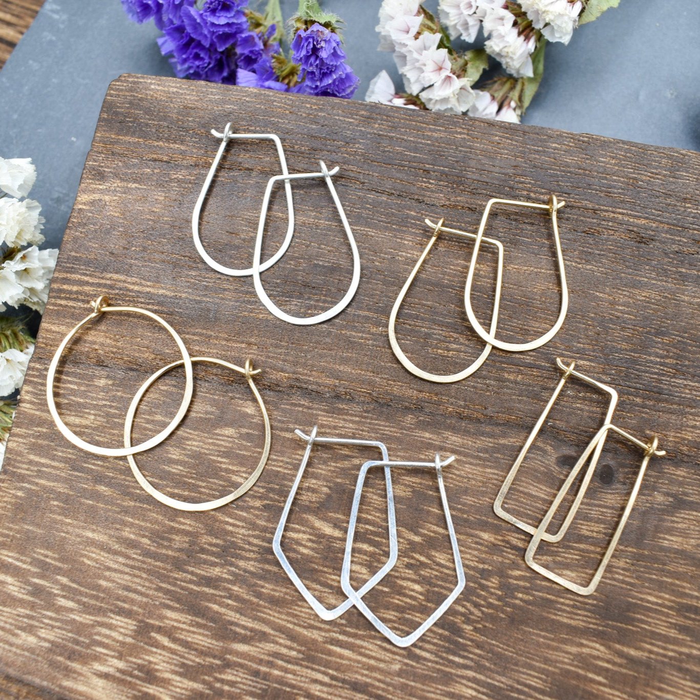 Mini Hoops - Gold Fill of Silver