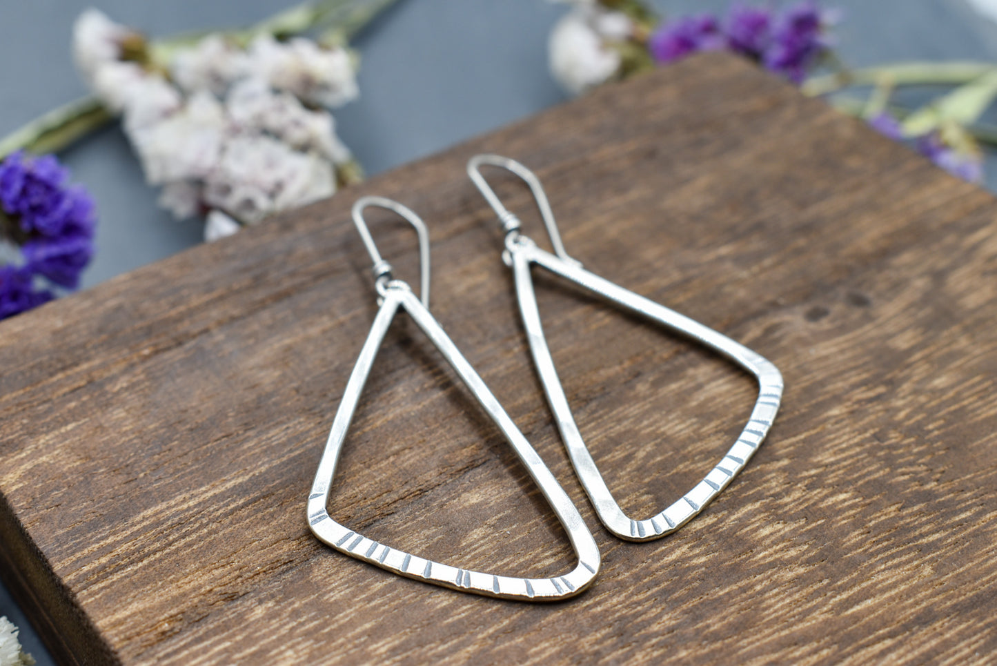 Triangle Dangle Earrings - Large or Small