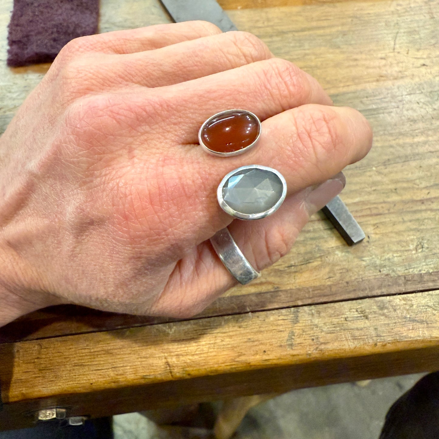 NEW! Seeing Double: Open Ring with Two Stones - 6 -7 hours