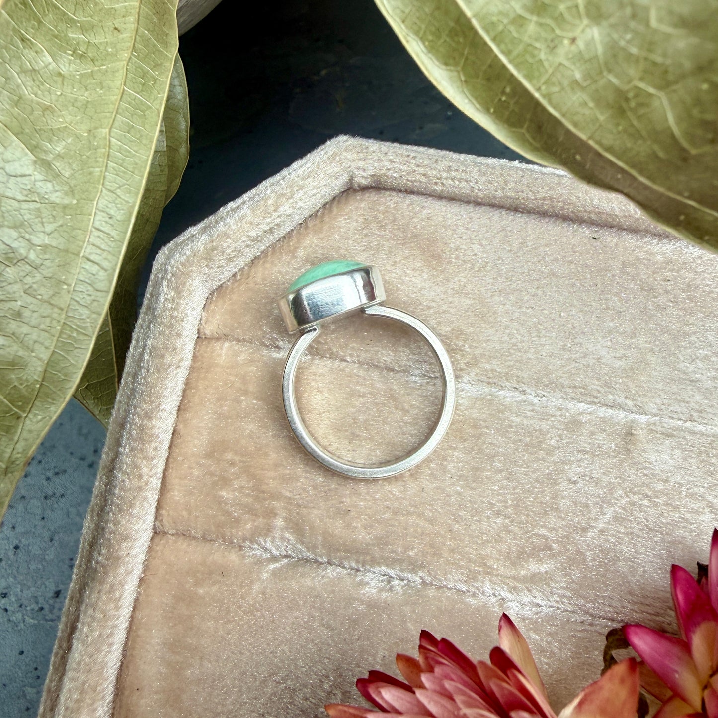Square Variscite Ring - size 7
