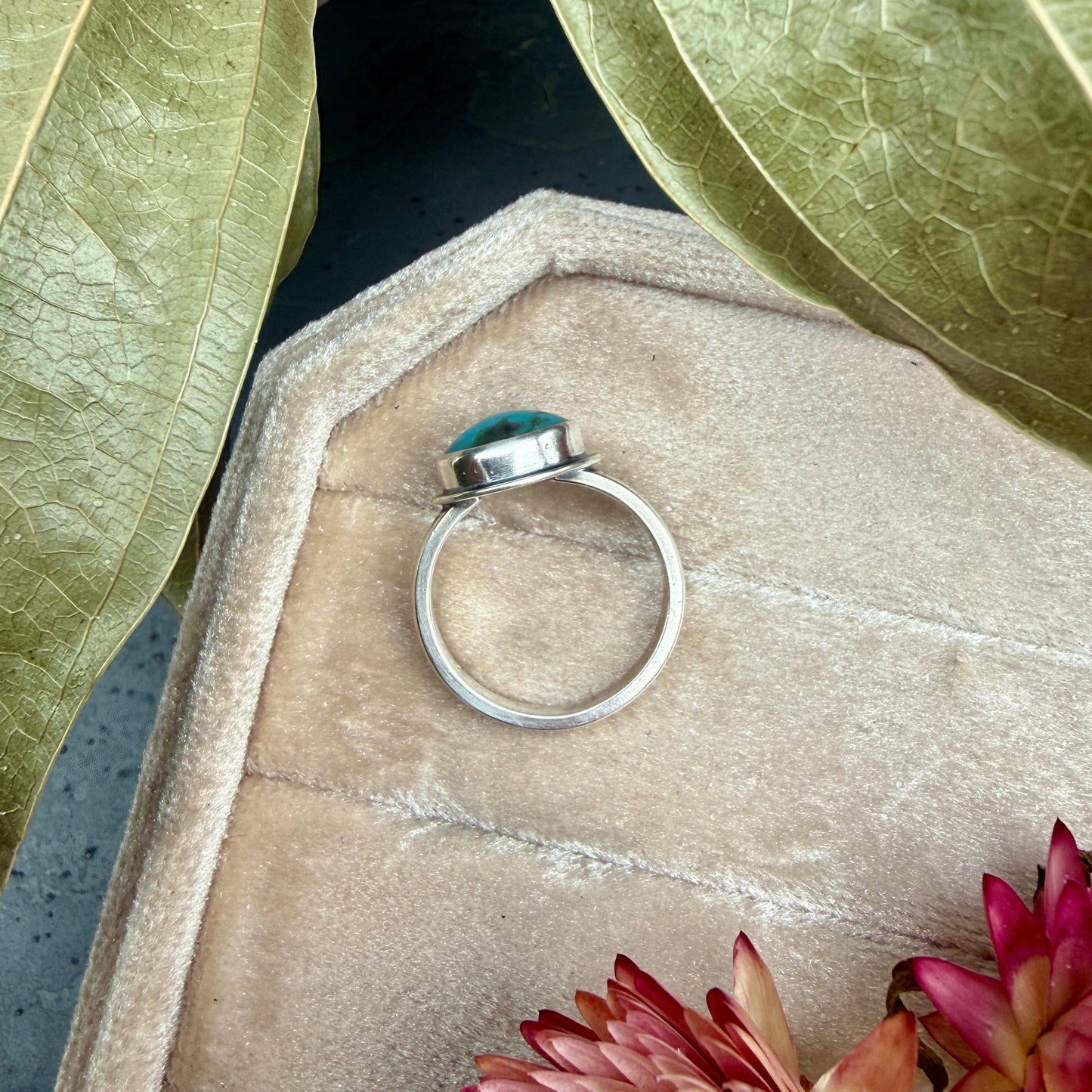 Sleeping Beauty Turquoise Ring - size 8