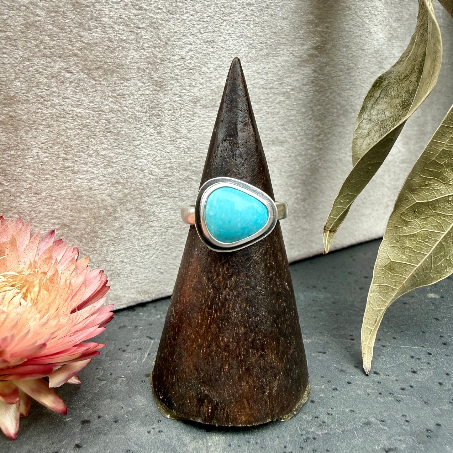 Sleeping Beauty Turquoise Ring - size 7.5