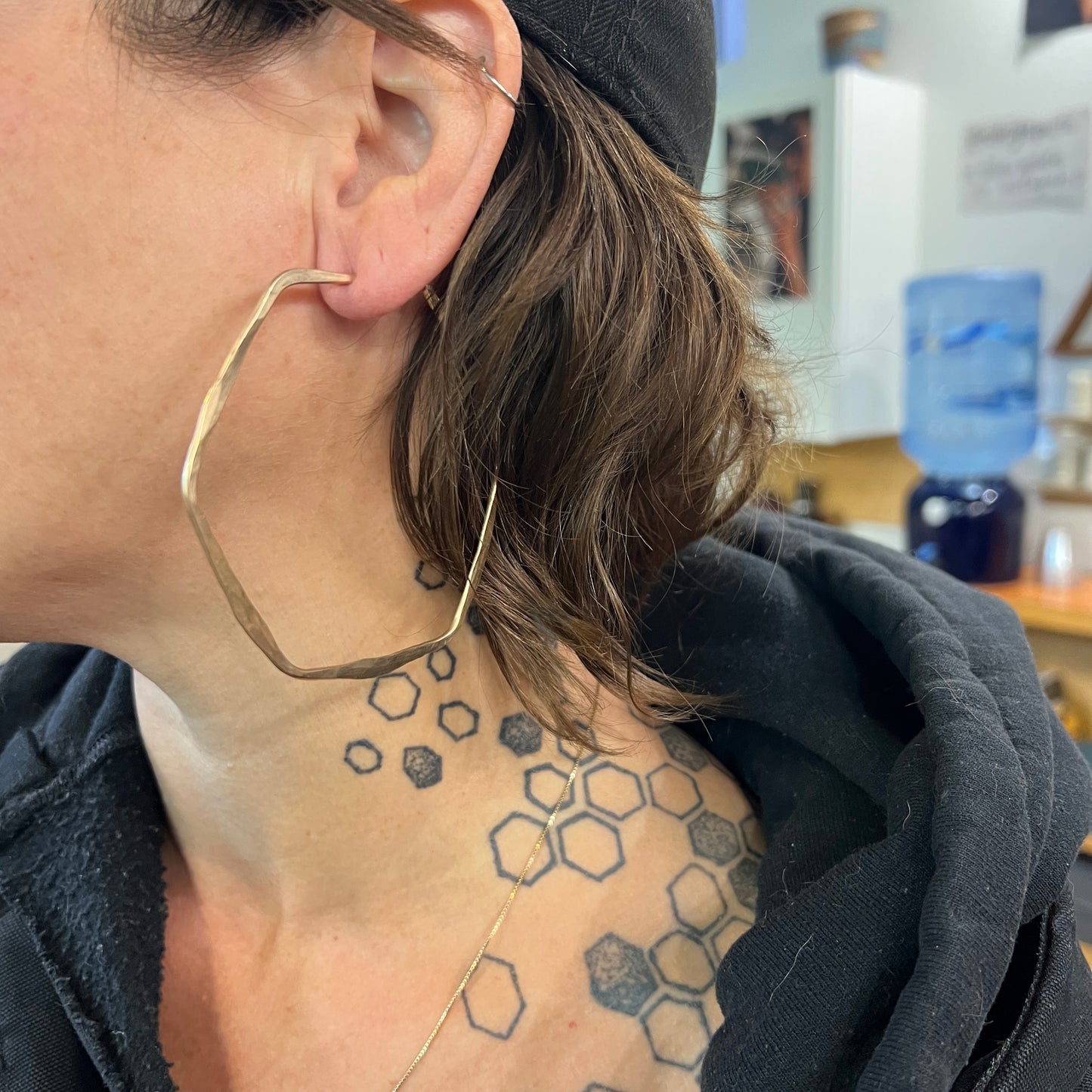 Hand Forged Hoops and Stud Earrings - 4 hours