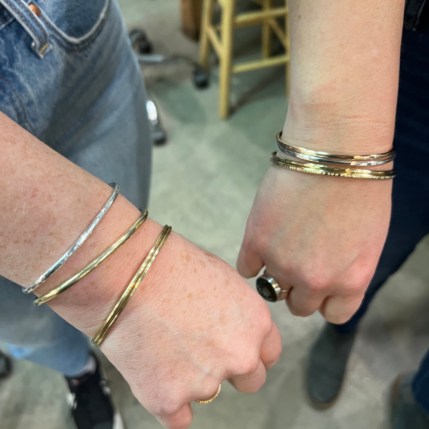 Hammered Bangles and Cuffs - 3.5 hours