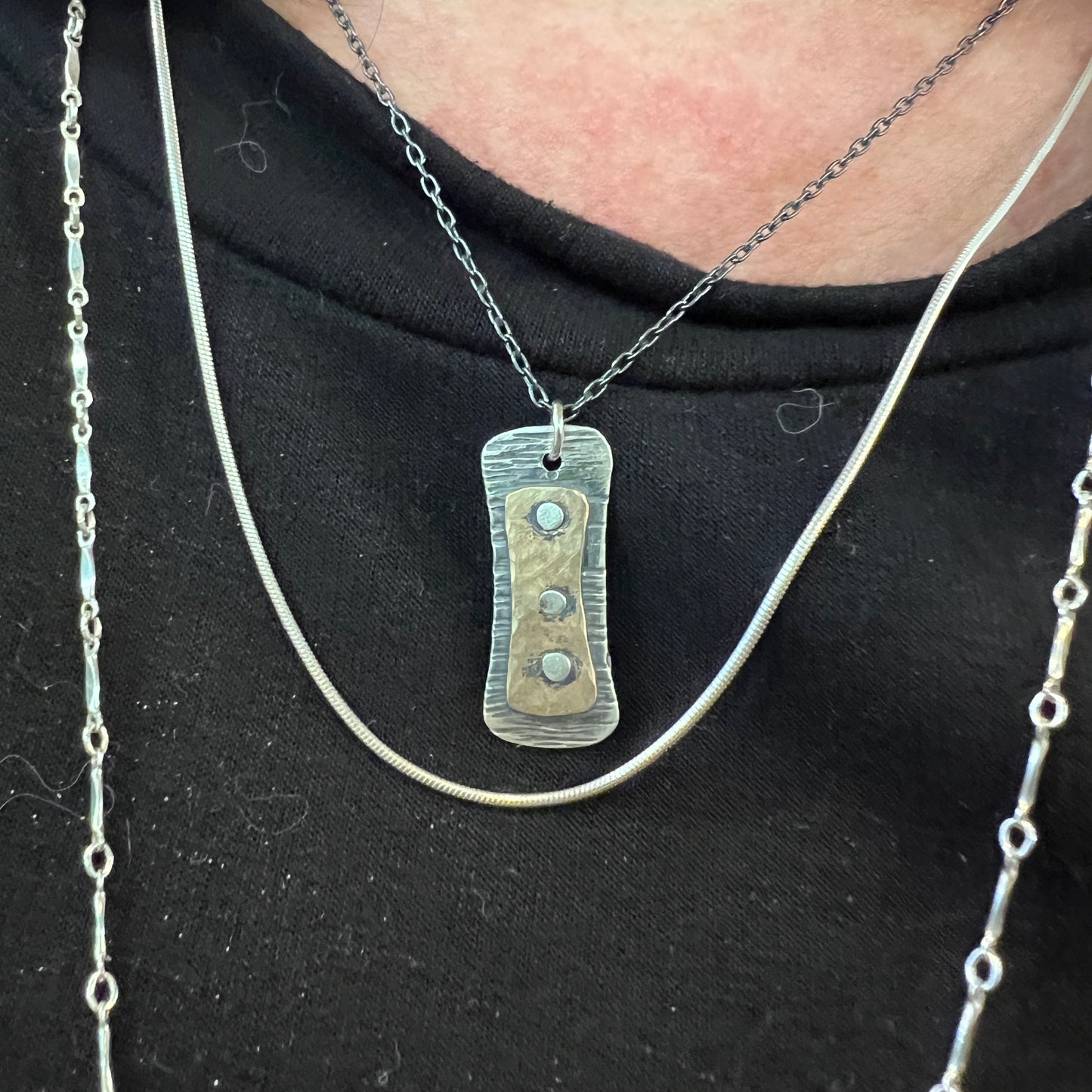 Rivets and Texture: Statement Earrings or Pendant - 4 hours