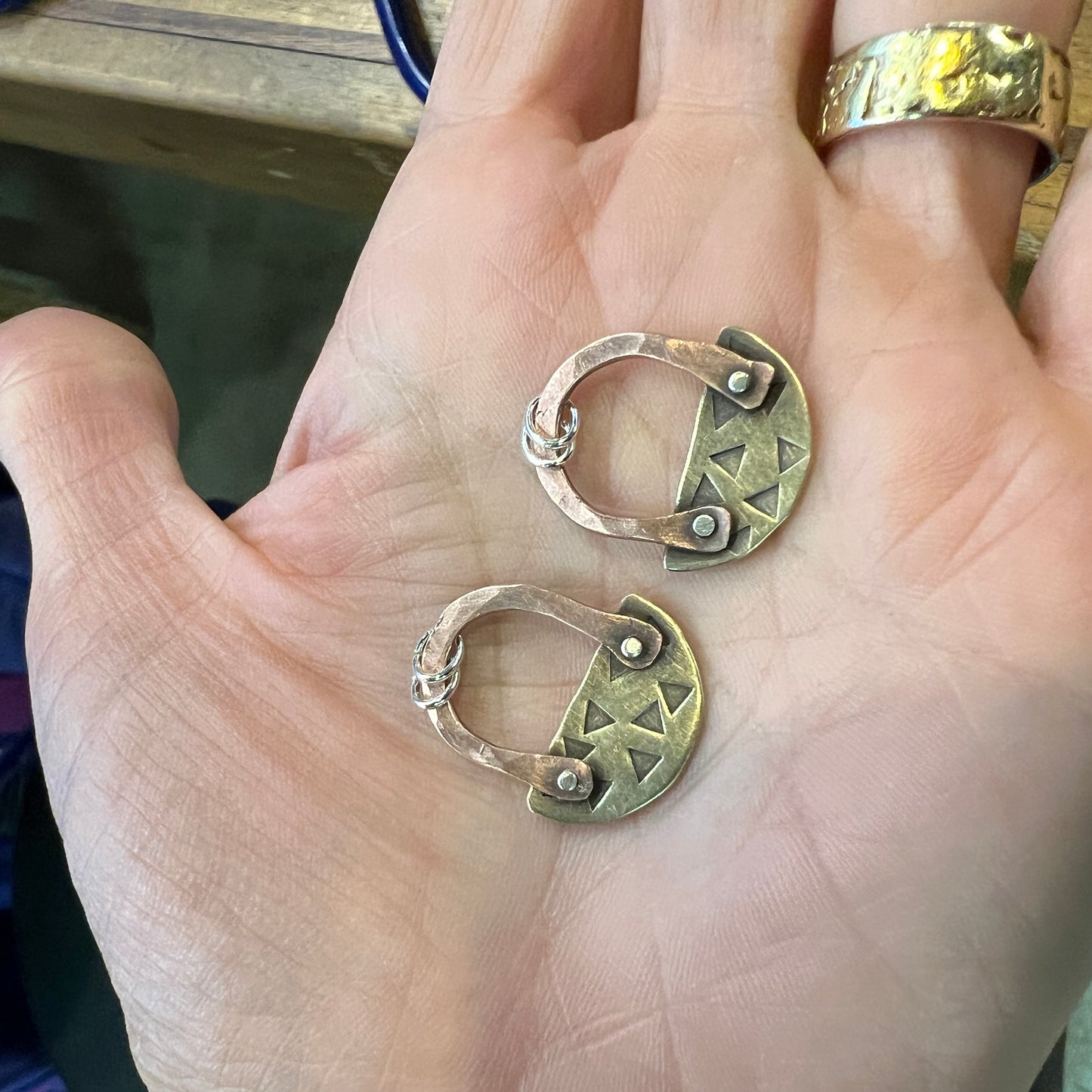 Rivets and Texture: Statement Earrings or Pendant - 4 hours