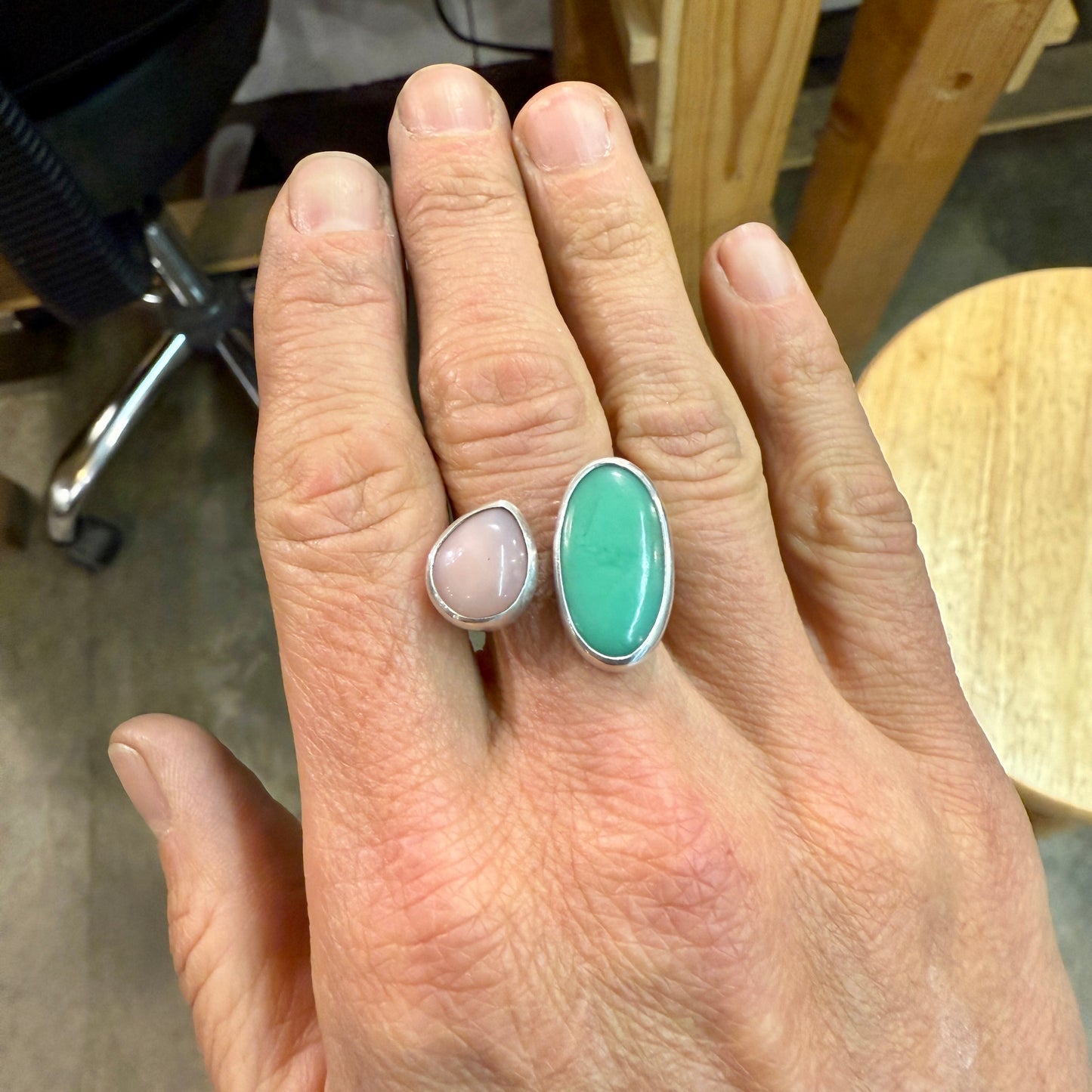 NEW! Seeing Double: Open Ring with Two Stones - 6 -7 hours