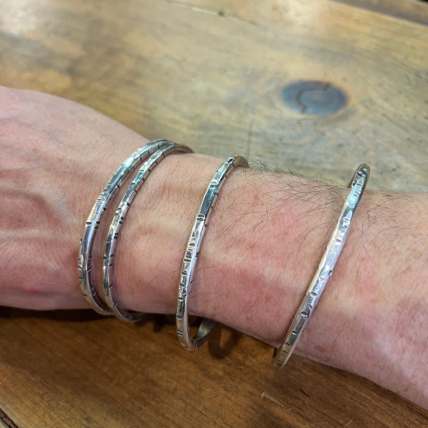 Hammered Bangles and Cuffs - 3.5 hours
