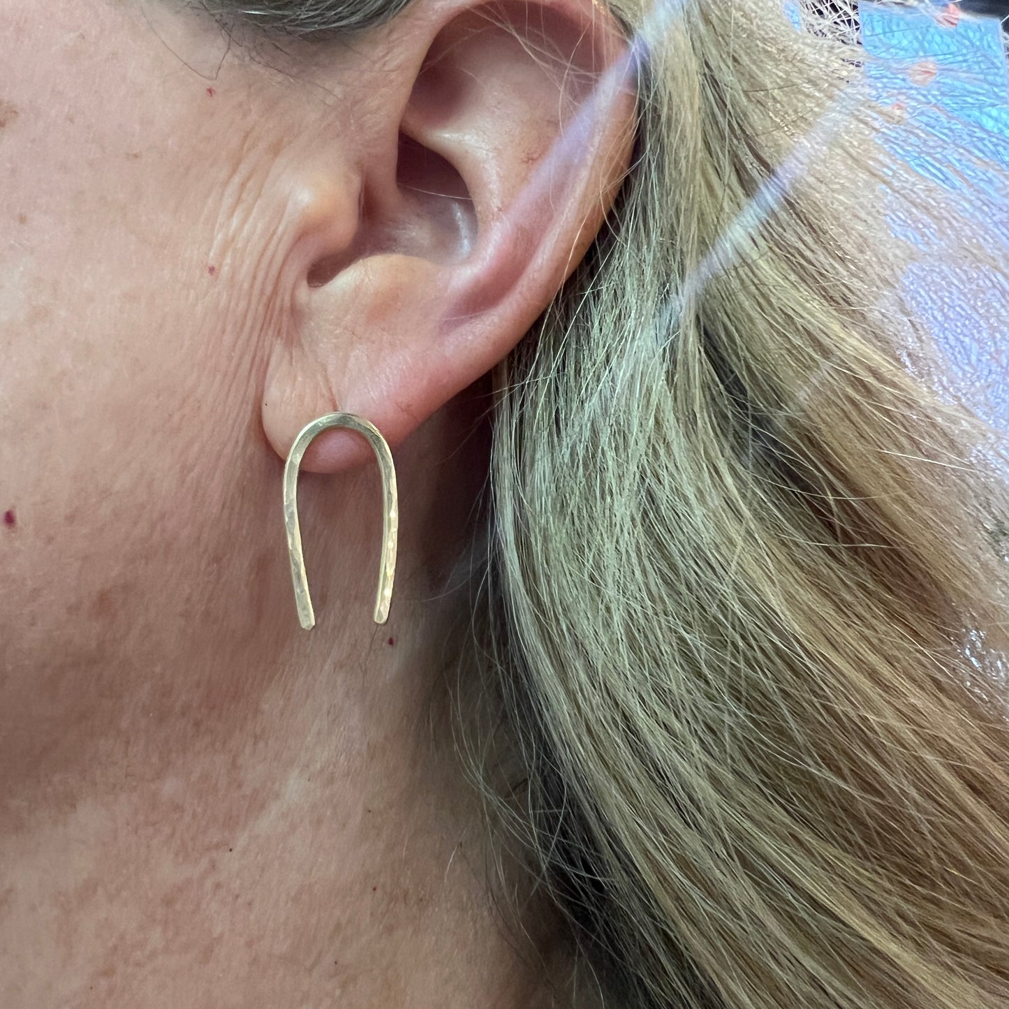 Hand Forged Hoops and Stud Earrings - 4 hours