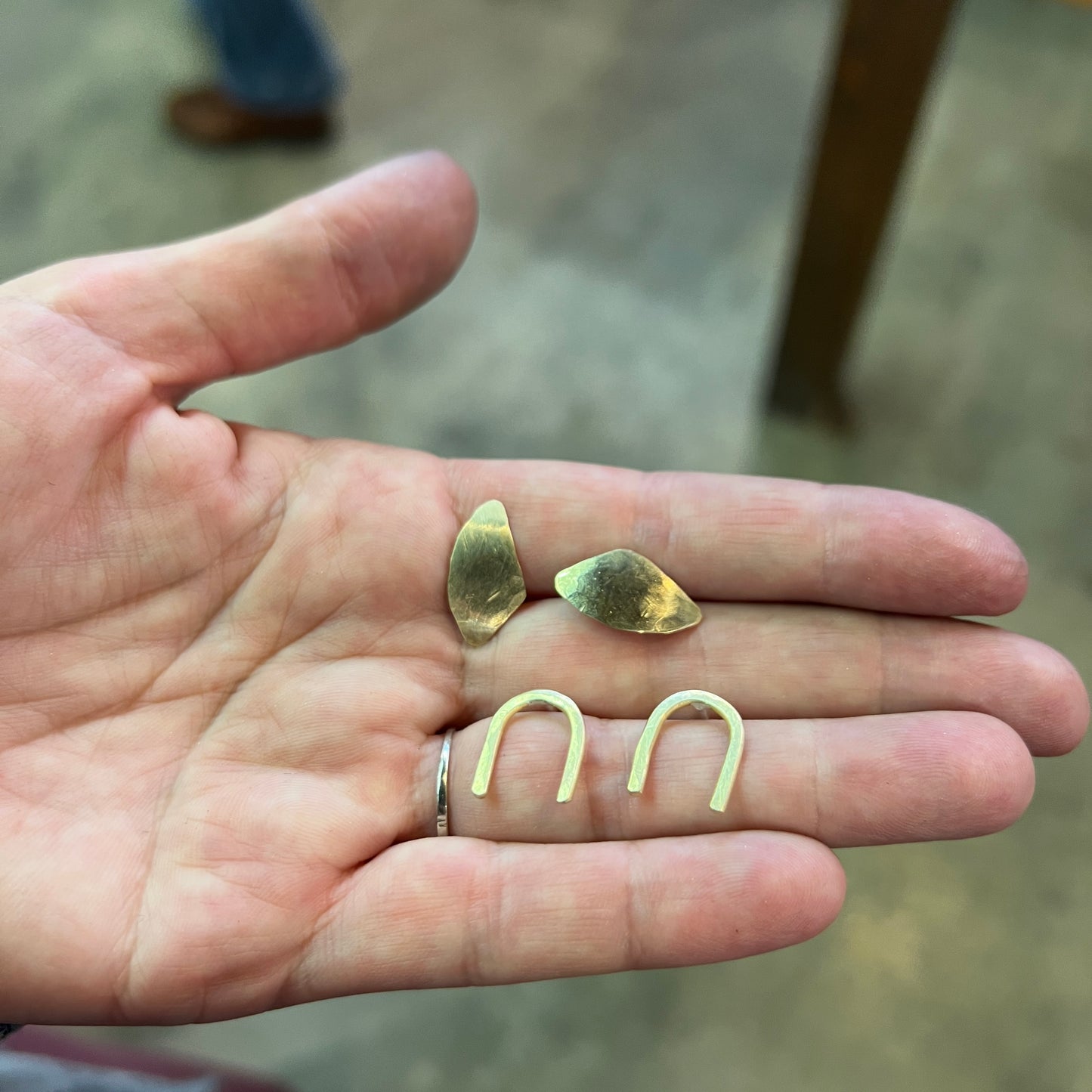 Hand Forged Hoops and Stud Earrings - 4 hours