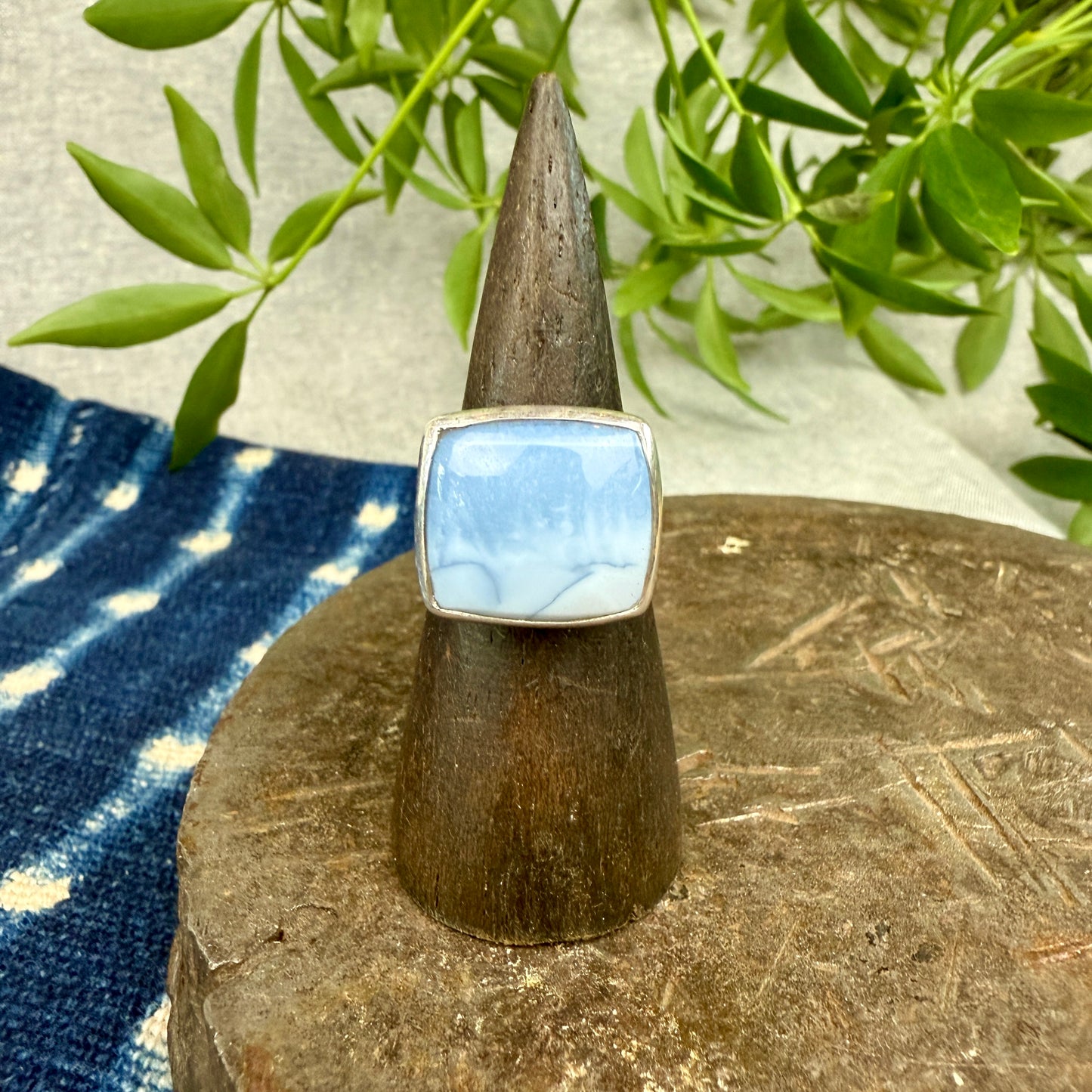 Blue Opal Ring - Size 7