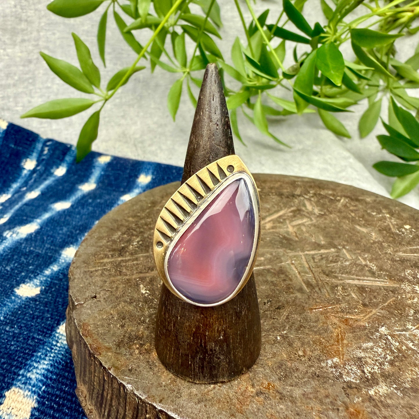 Banded Agate Ring - Size 8.5