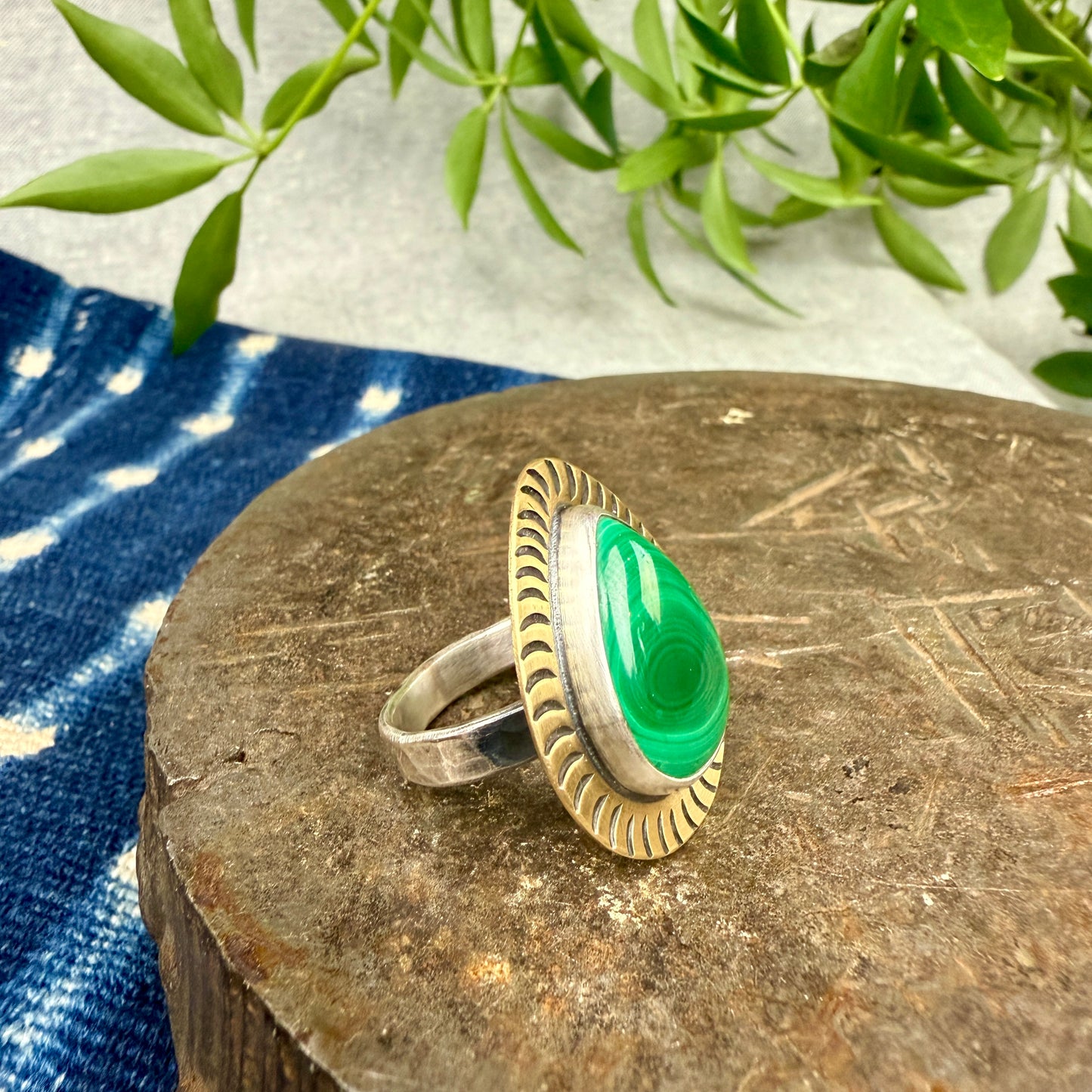 Malachite Ring - Size 9