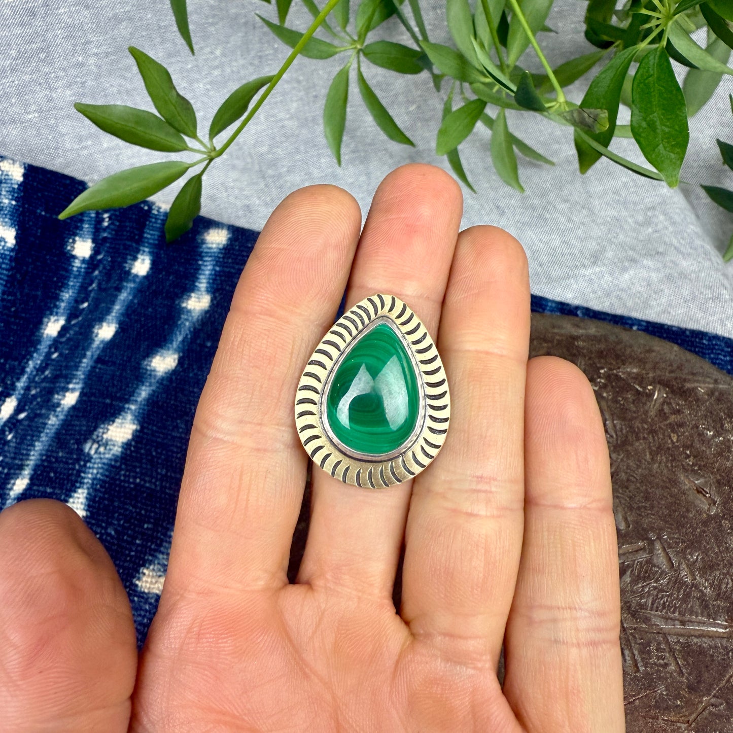 Malachite Ring - Size 9