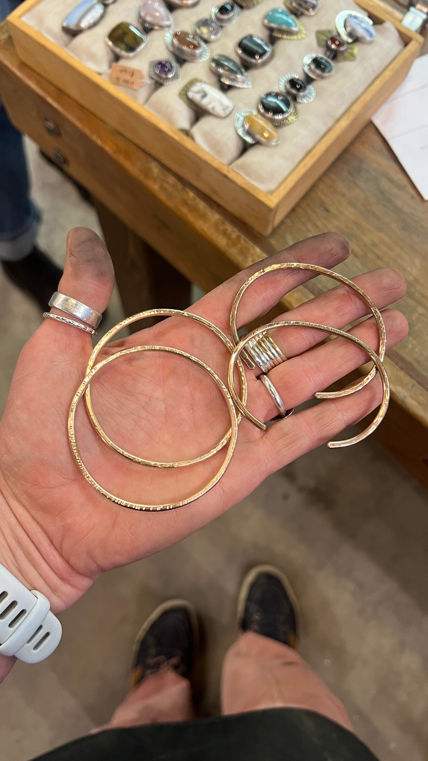 Hammered Bangles and Cuffs - 3.5 hours