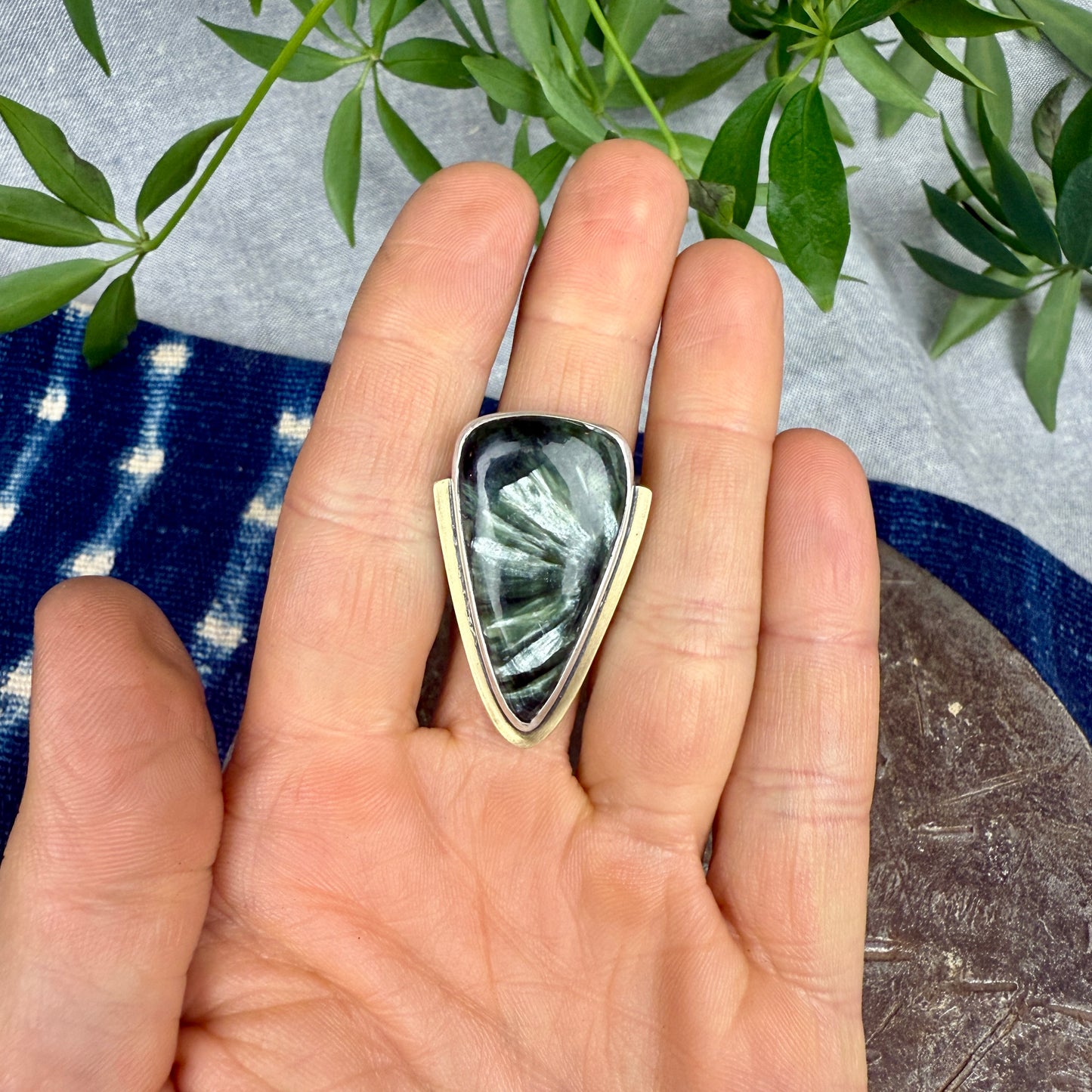 Seraphinite Ring - Size 9