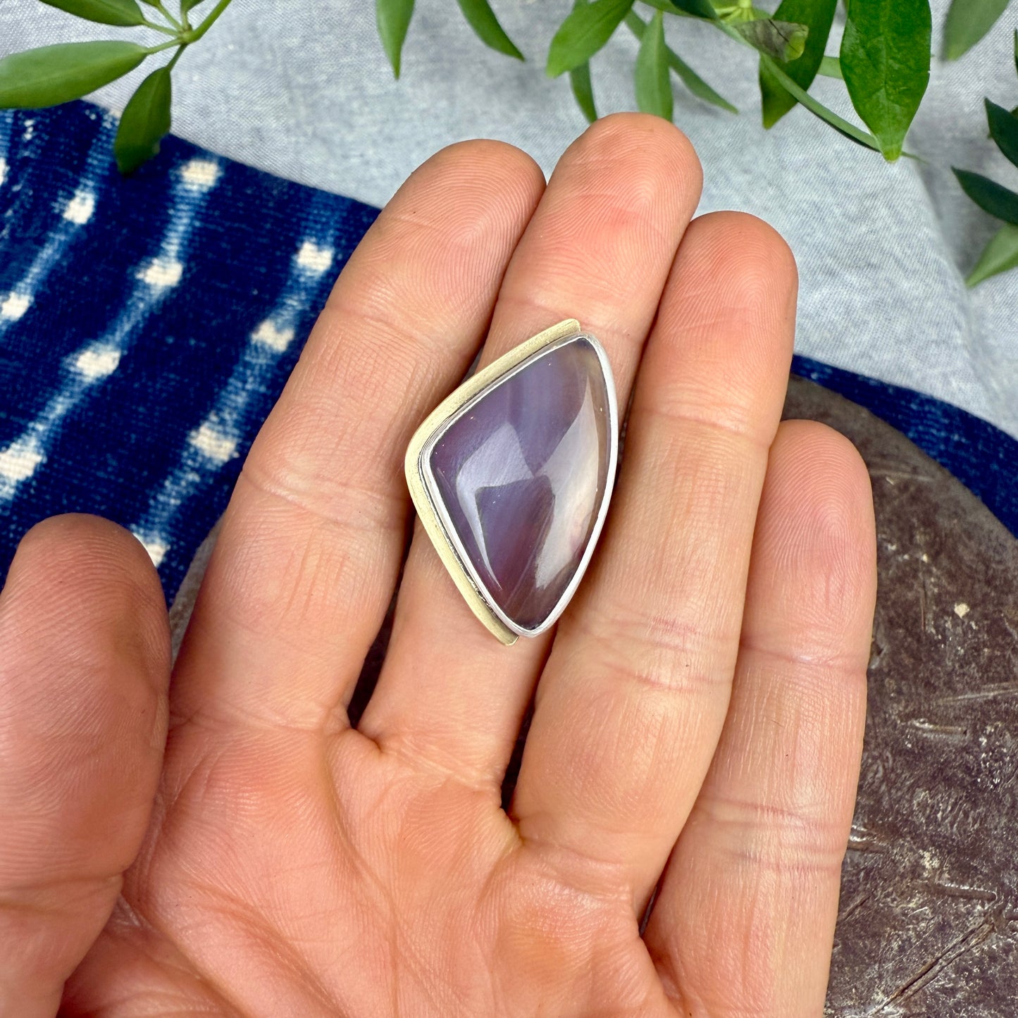 Banded Agate Ring - Size 9