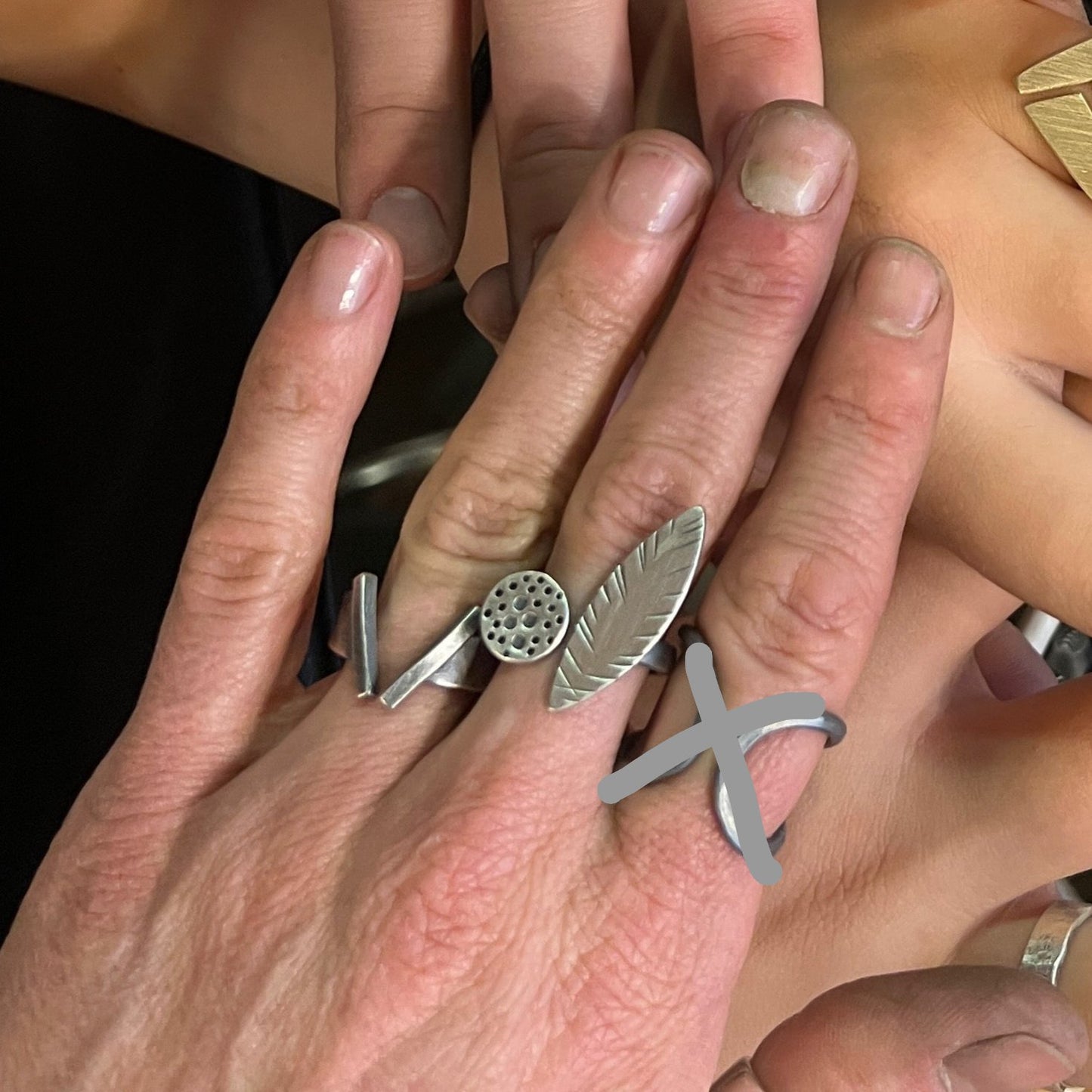 NEW! Pierced, Hammered, Stamped: Negative Space Adjustable Rings - 5 hours