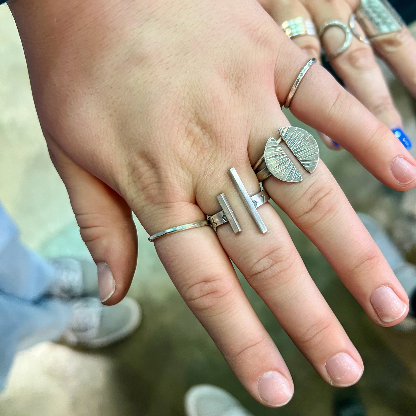 NEW! Pierced, Hammered, Stamped: Negative Space Adjustable Rings - 5 hours