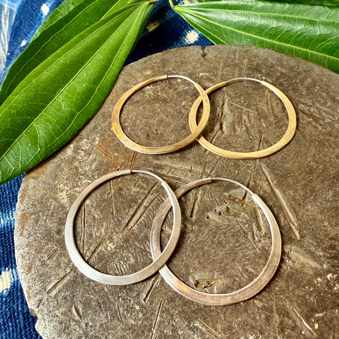 Tension Hoops - Silver or Gold Fill