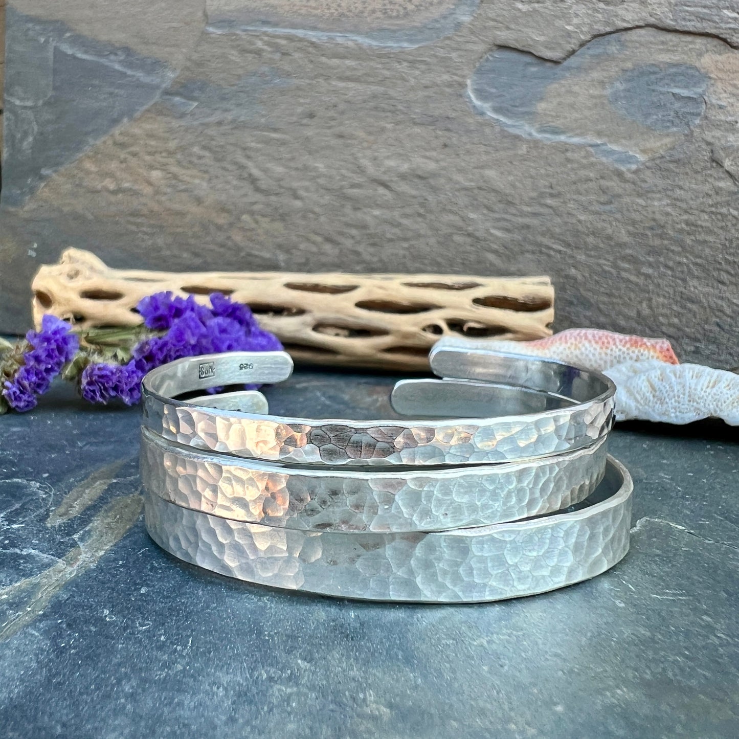 Hammered Silver Cuff