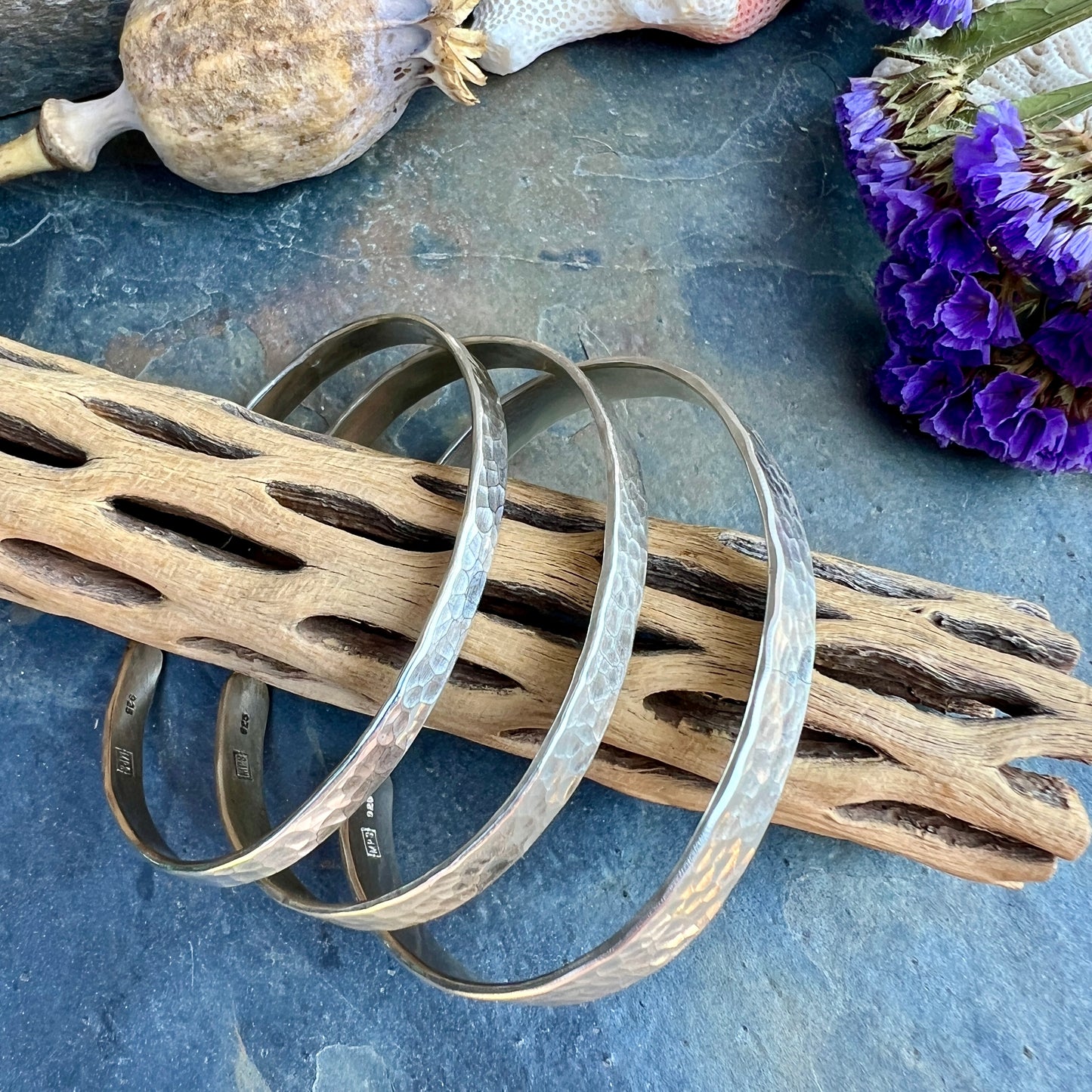 Hammered Silver Cuff