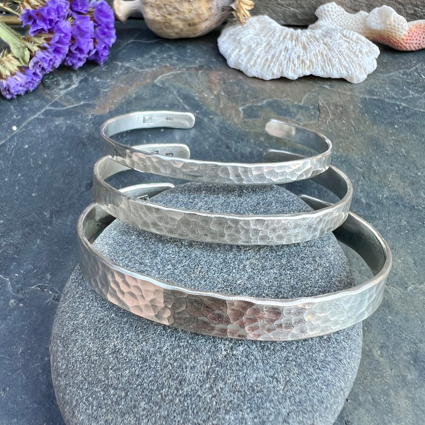 Hammered Silver Cuff