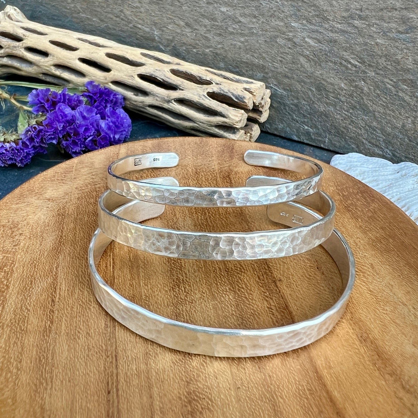 Hammered Silver Cuff