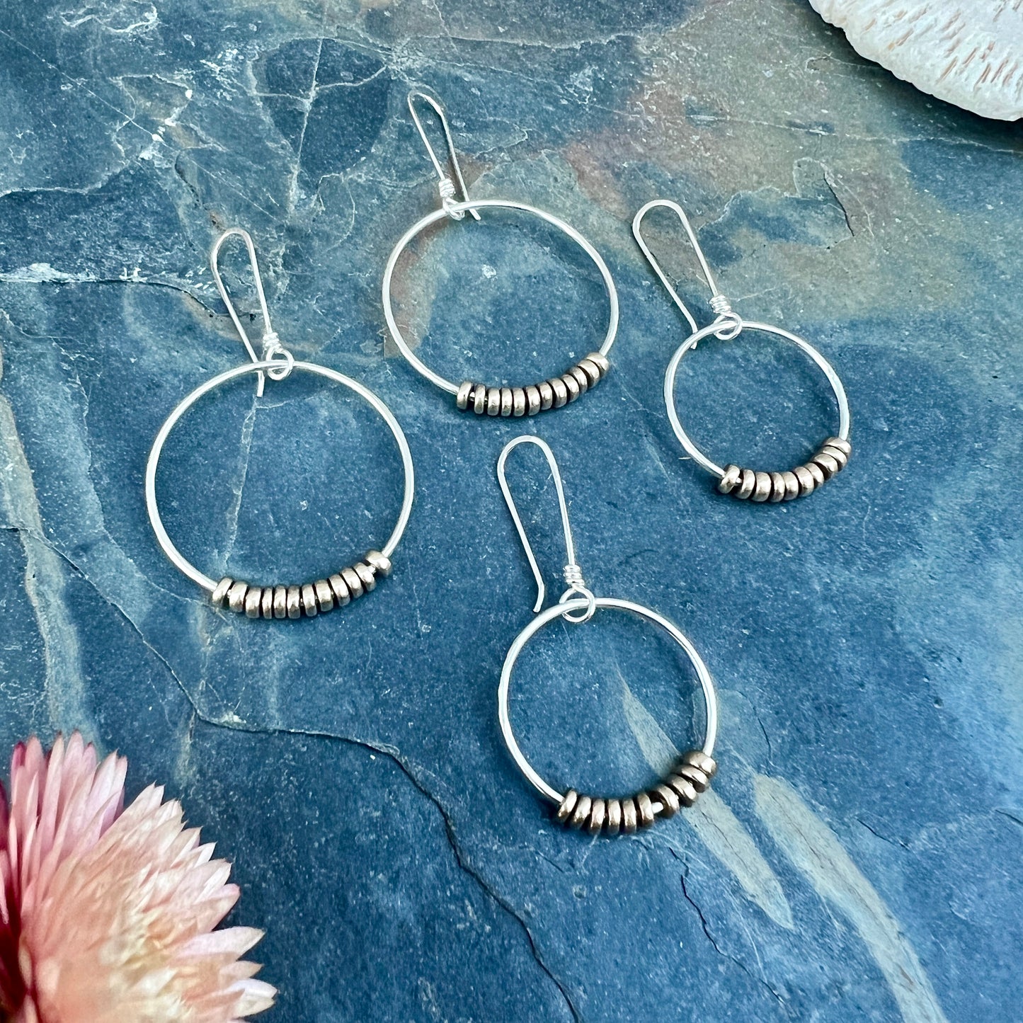 Beaded Hoops - Small or Large