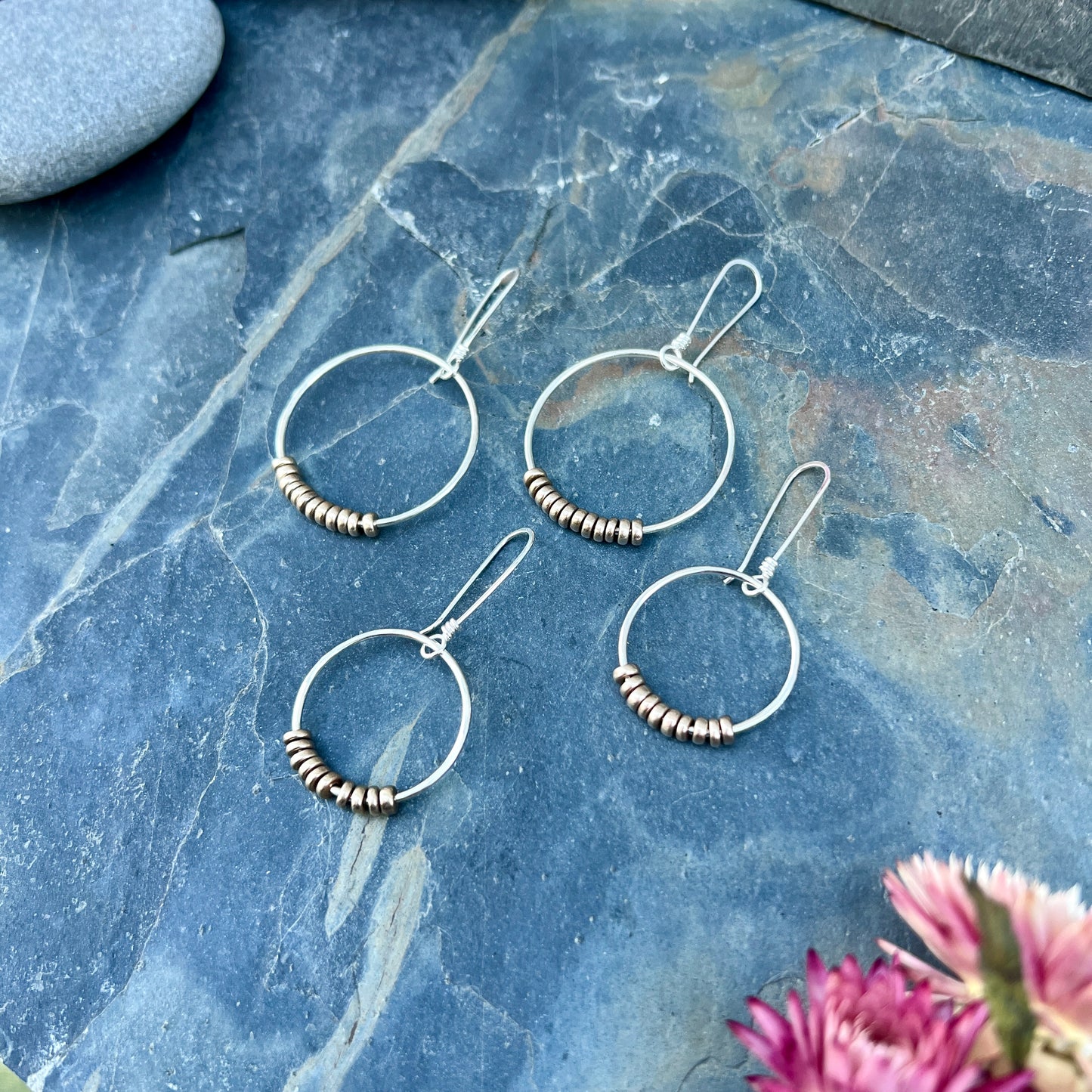 Beaded Hoops - Small or Large