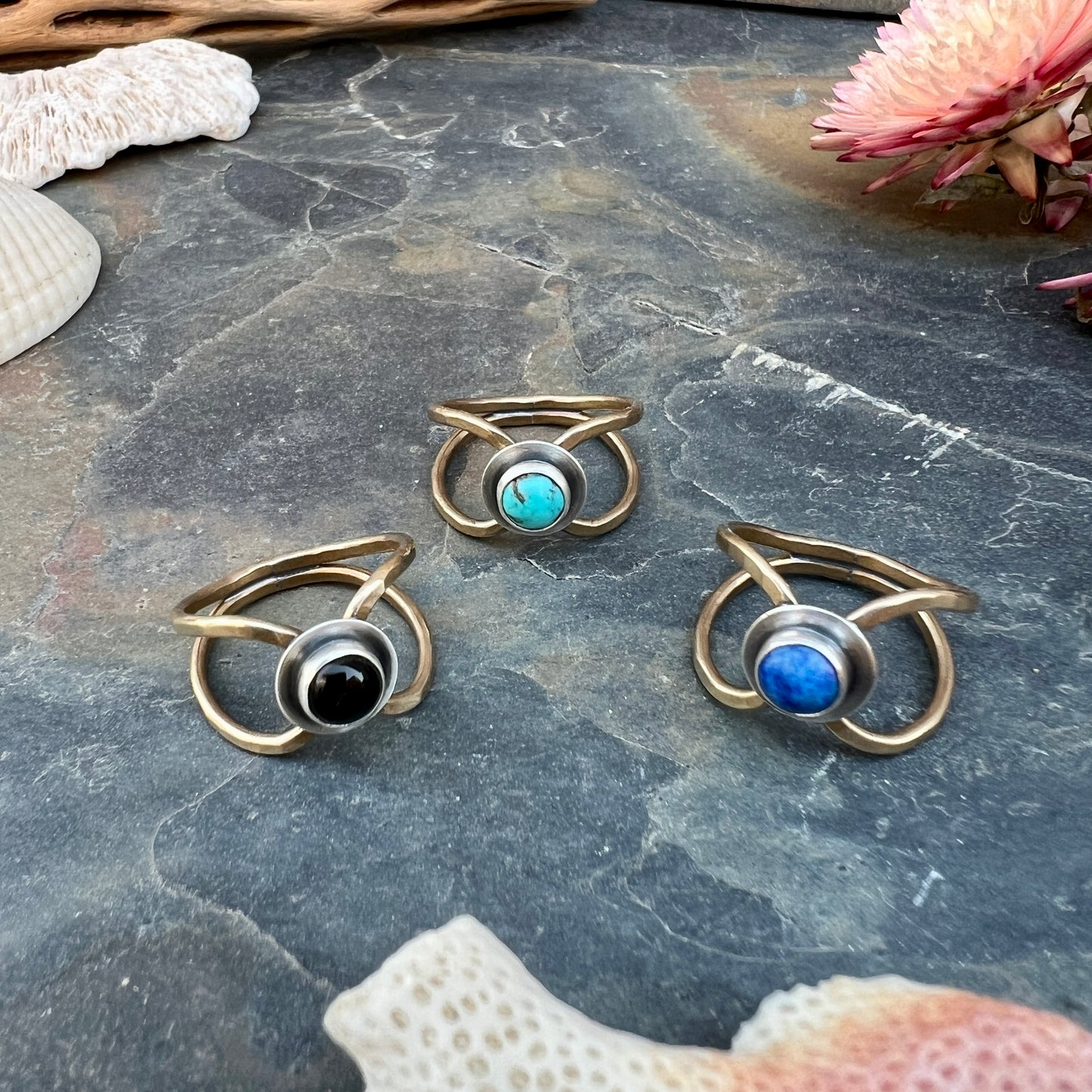 Swell Ring - Brass with Silver