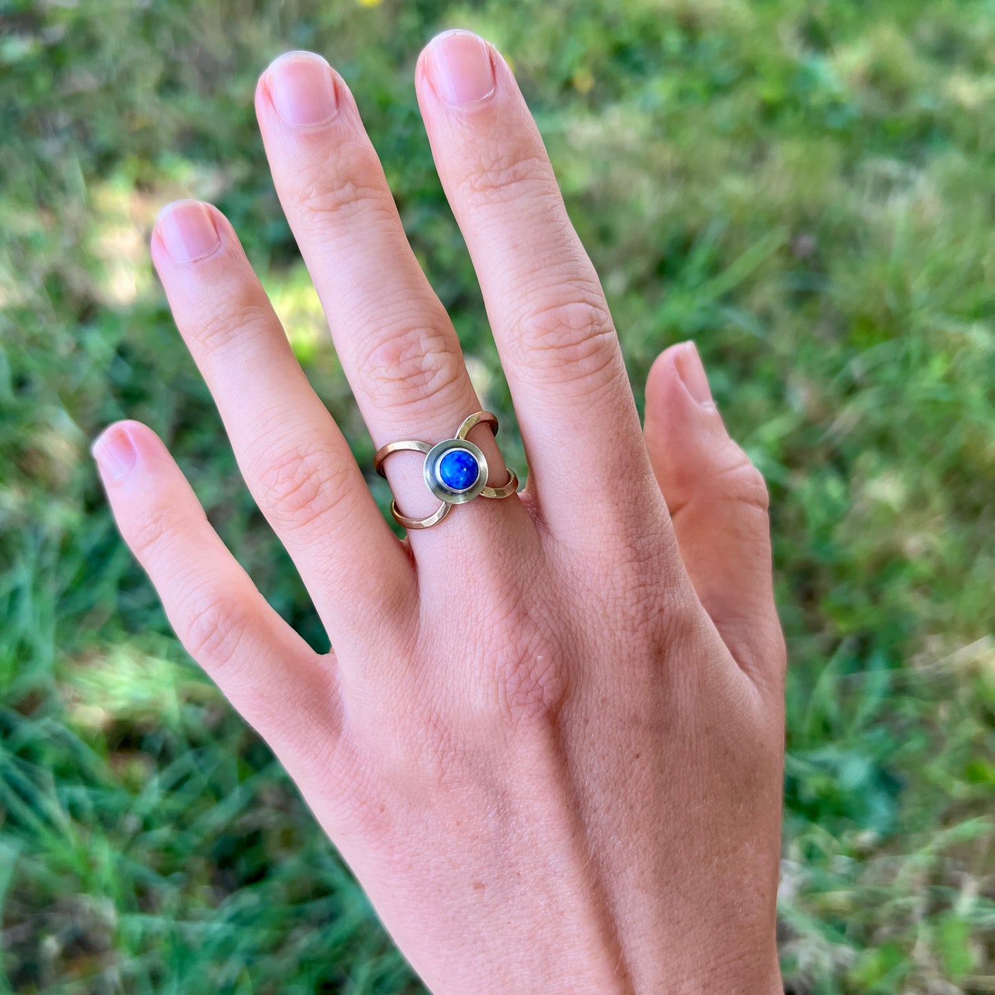 Swell Ring - Brass with Silver