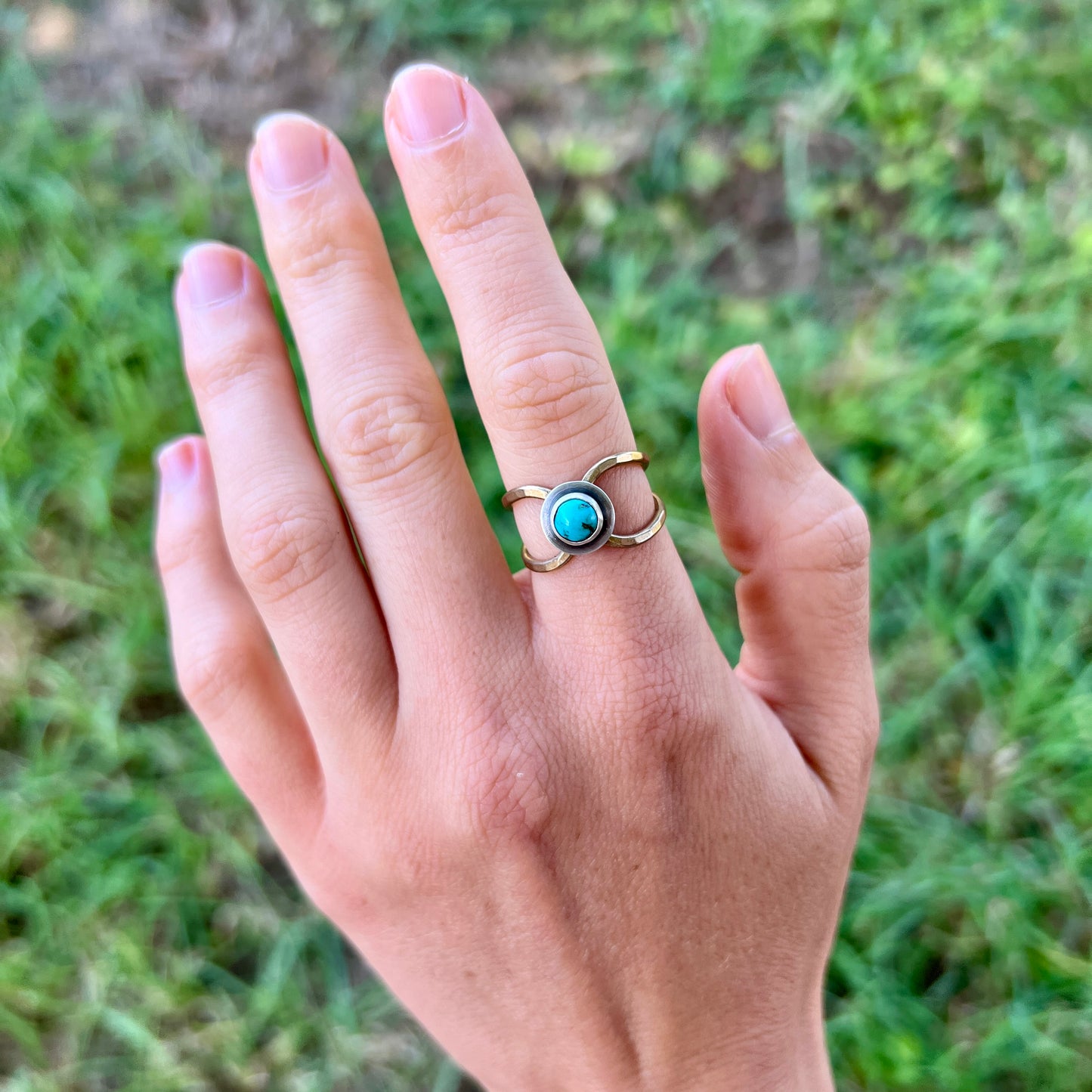Swell Ring - Brass with Silver