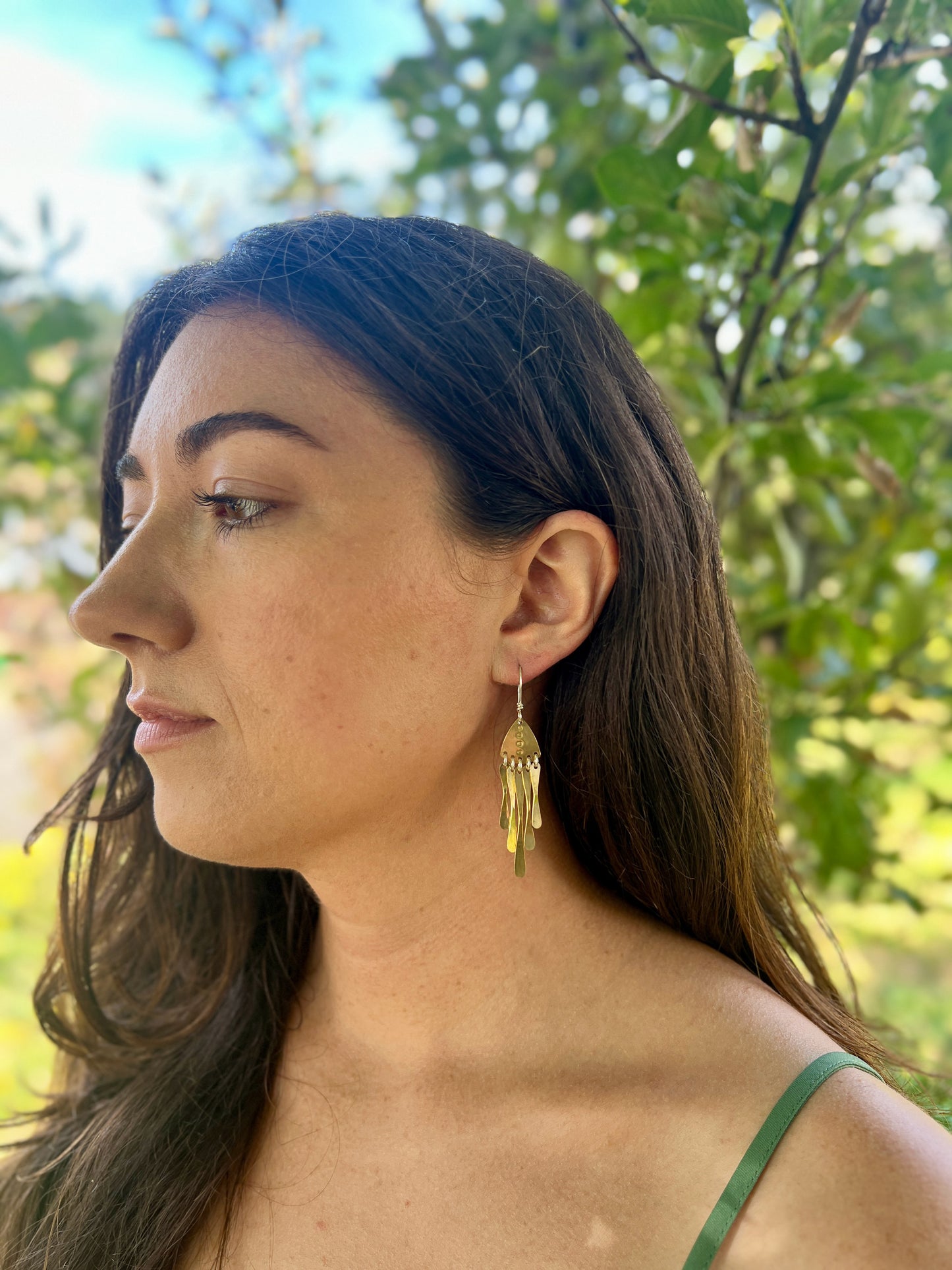 Triangle Fringe Earrings