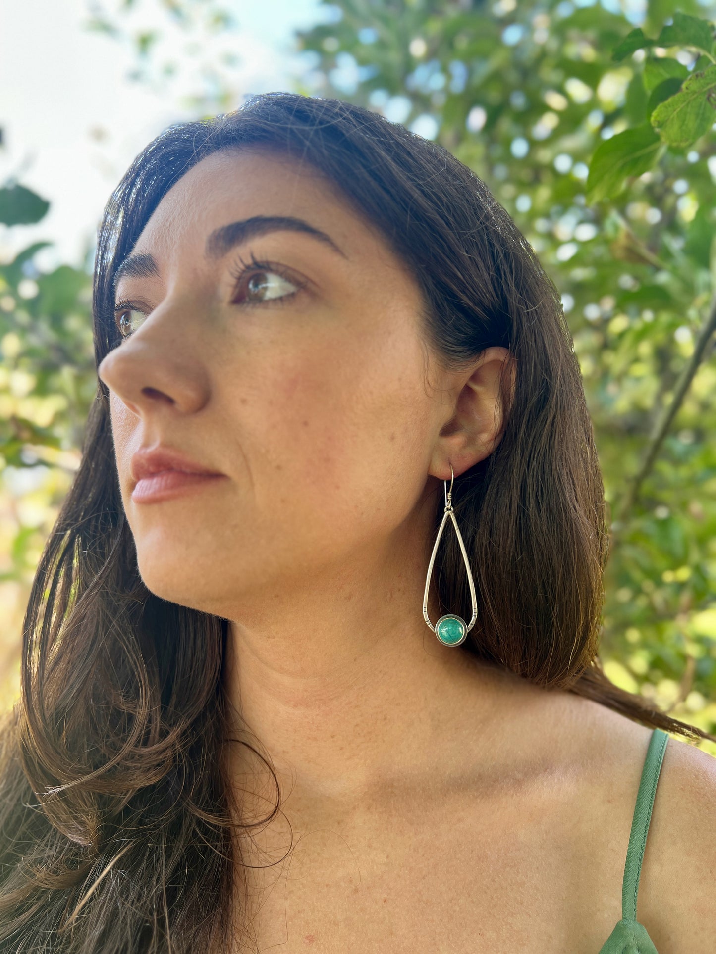 Open Tear Drop with Stone