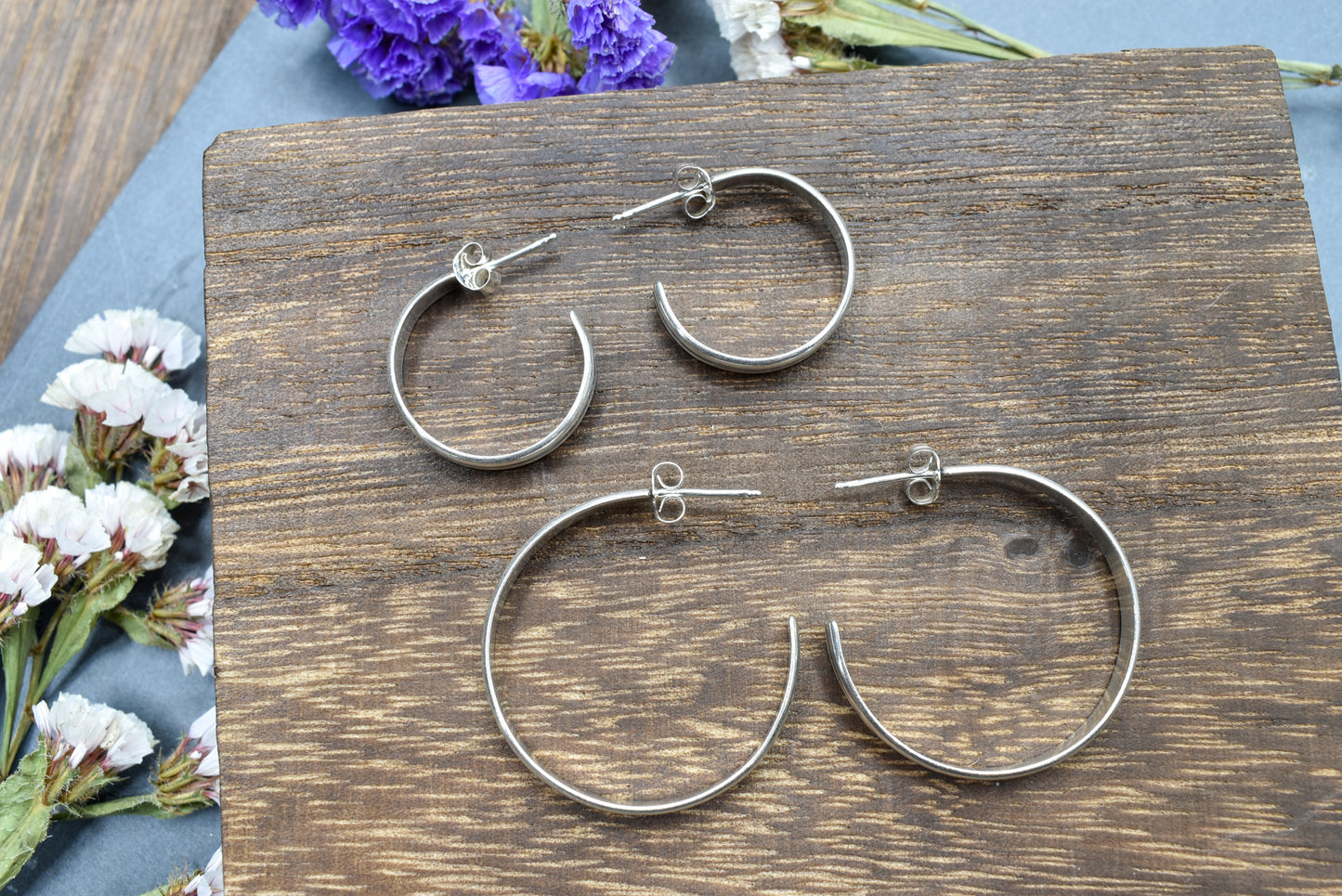 Double Half Round Hoops