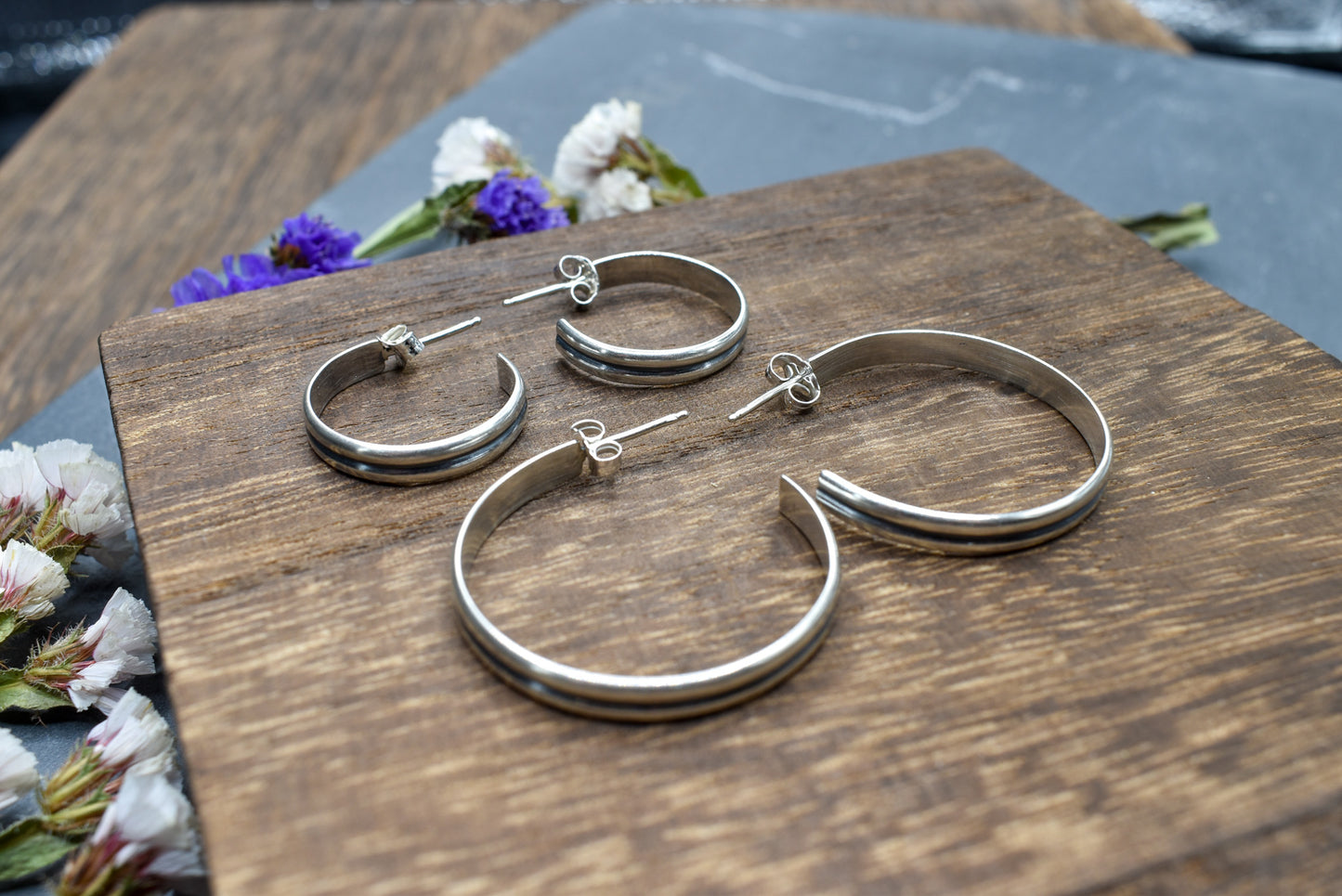 Double Half Round Hoops