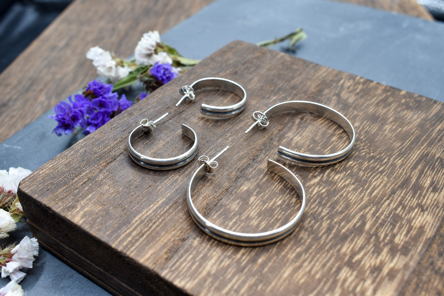 Double Half Round Hoops