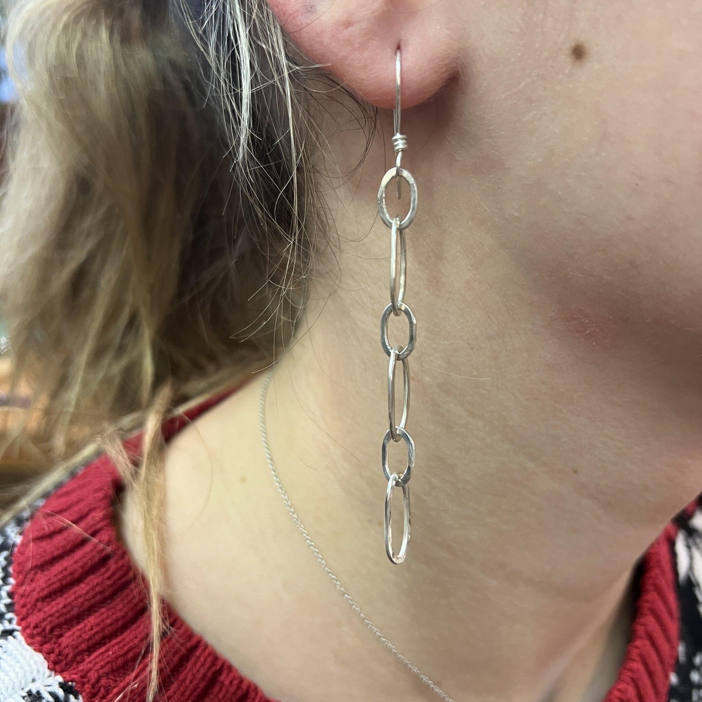 Handmade Chain: Organic Composition Earrings or Necklace - 4.5 hours