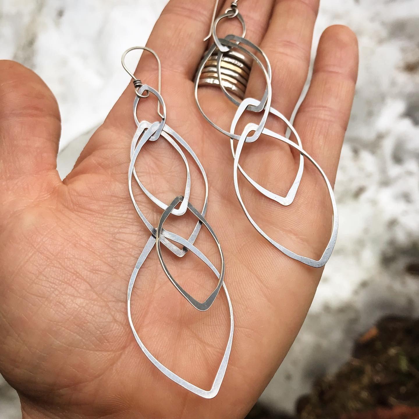Handmade Chain: Organic Composition Earrings or Necklace - 4.5 hours