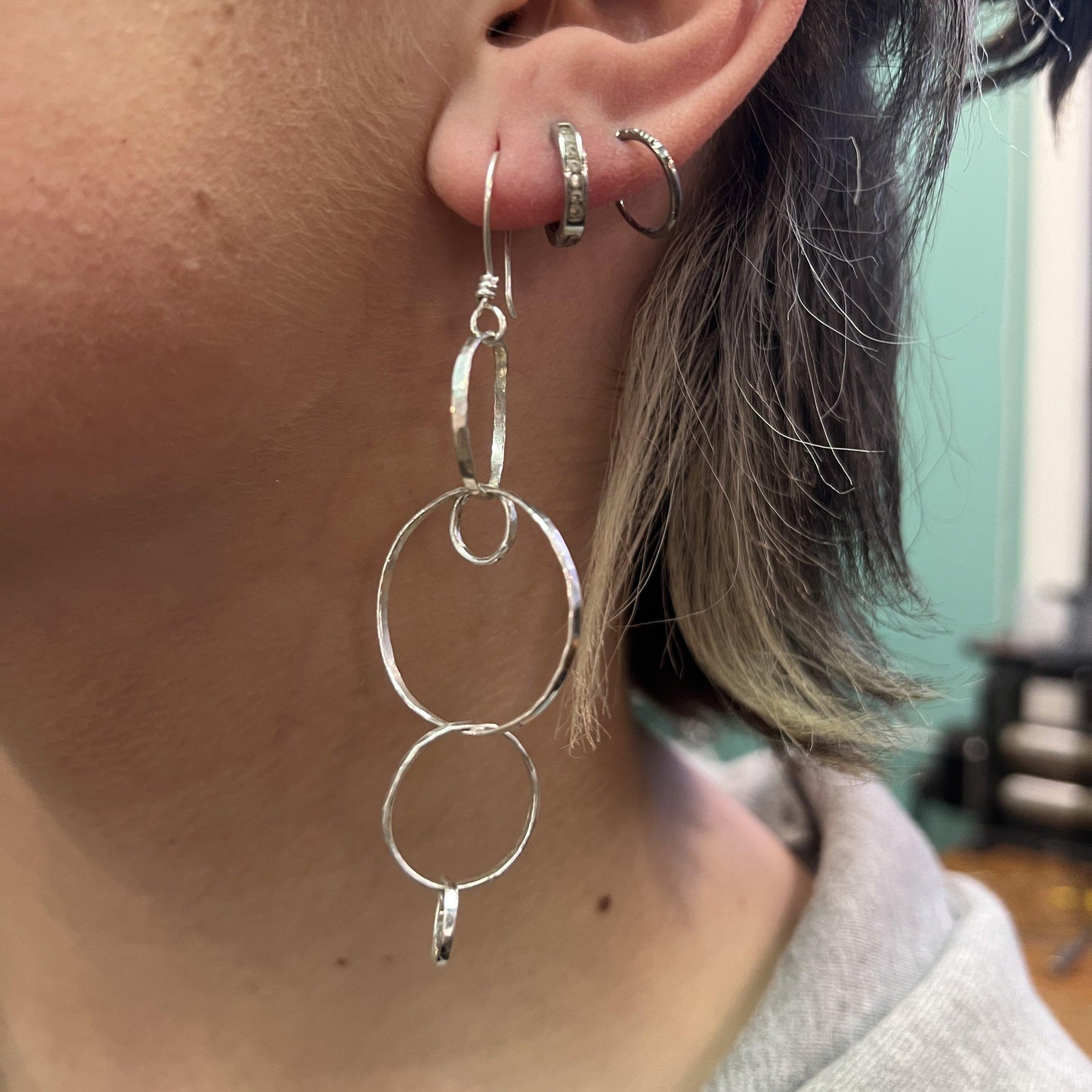 Handmade Chain: Organic Composition Earrings or Necklace - 4.5 hours