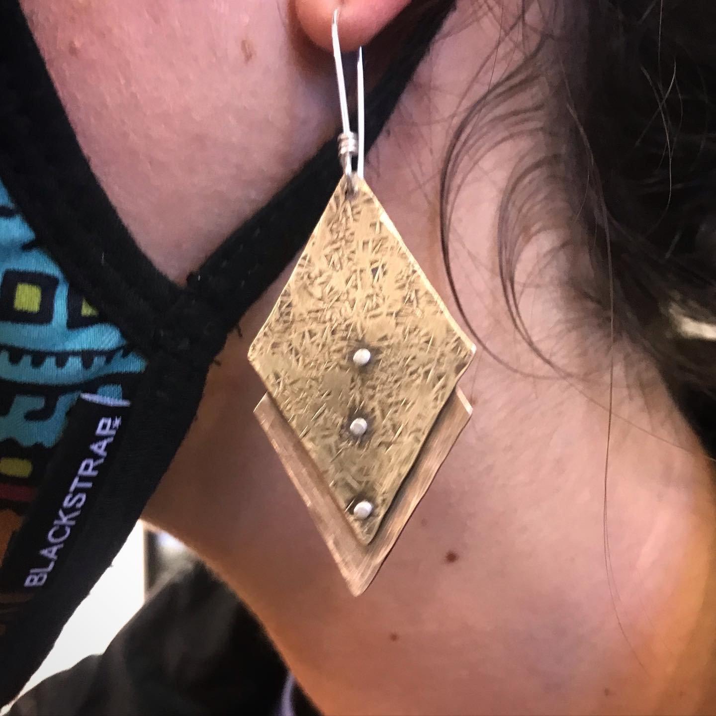 Rivets and Texture: Statement Earrings or Pendant - 4 hours