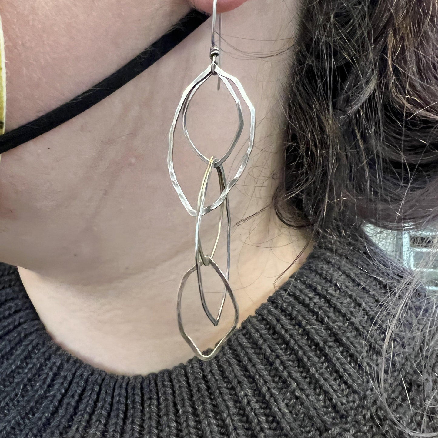 Handmade Chain: Organic Composition Earrings or Necklace - 4.5 hours