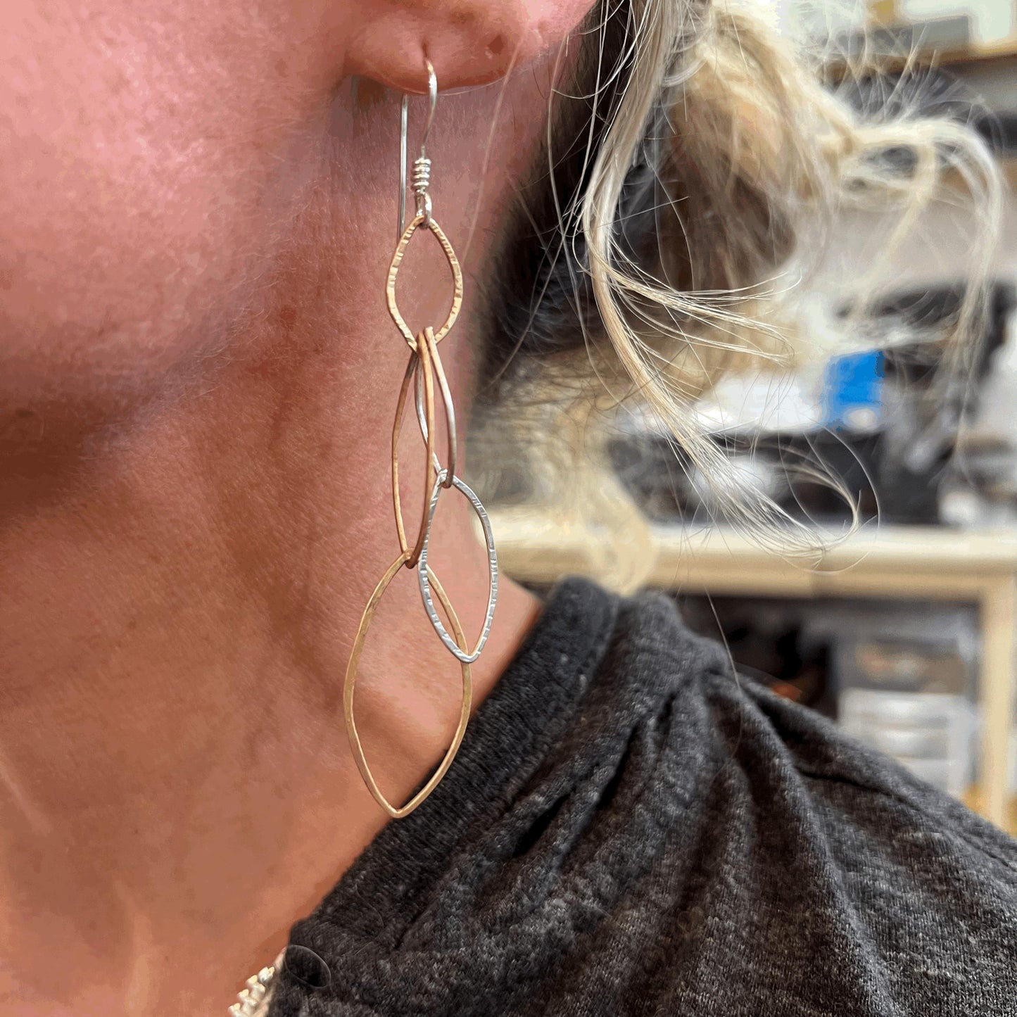 Handmade Chain: Organic Composition Earrings or Necklace - 4.5 hours