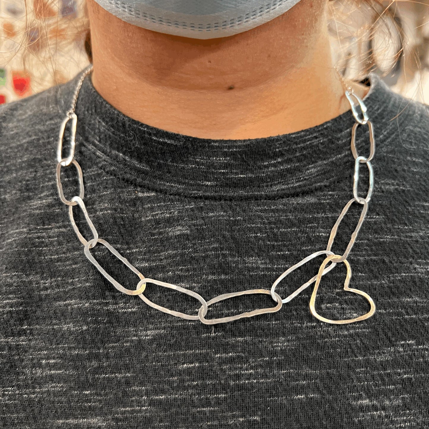 Handmade Chain: Organic Composition Earrings or Necklace - 4.5 hours