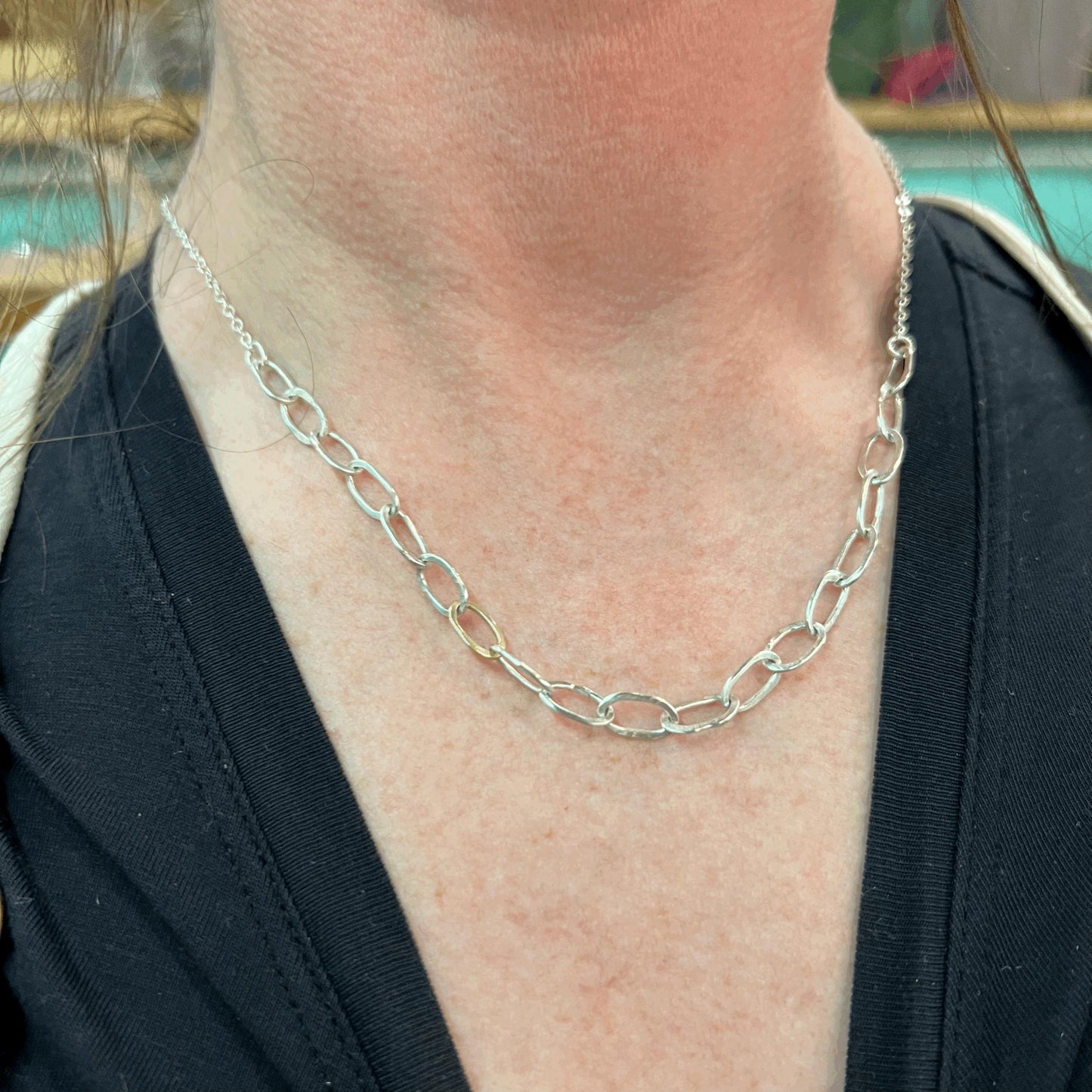 Handmade Chain: Organic Composition Earrings or Necklace - 4.5 hours