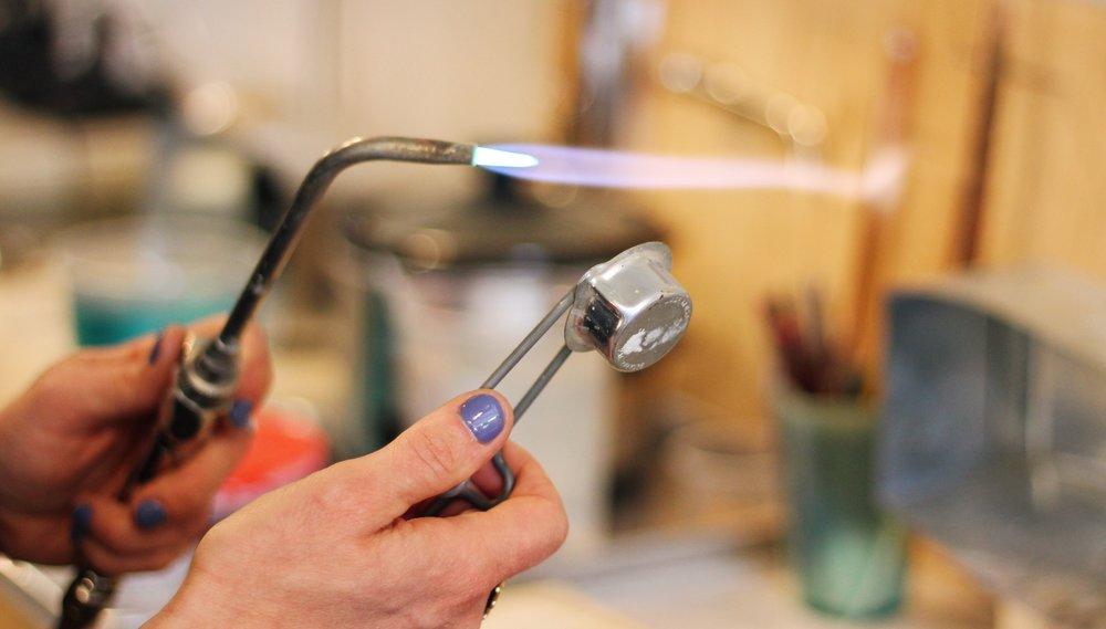 Hand Forged Hoops and Stud Earrings - 4 hours