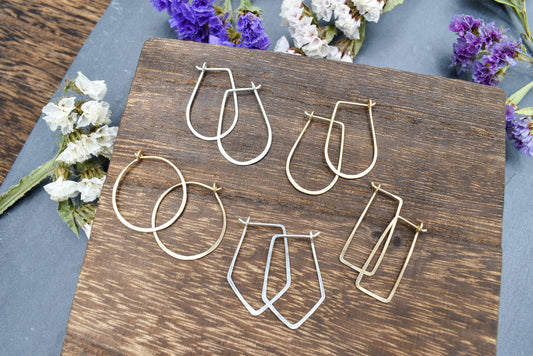 Mini Hoops - Gold Fill of Silver
